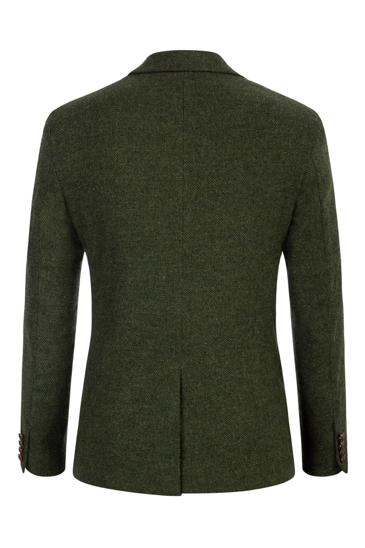 Men Herring Bone Textured Blazer Coat Notch Lapel Two Buttons Coat - Image 14