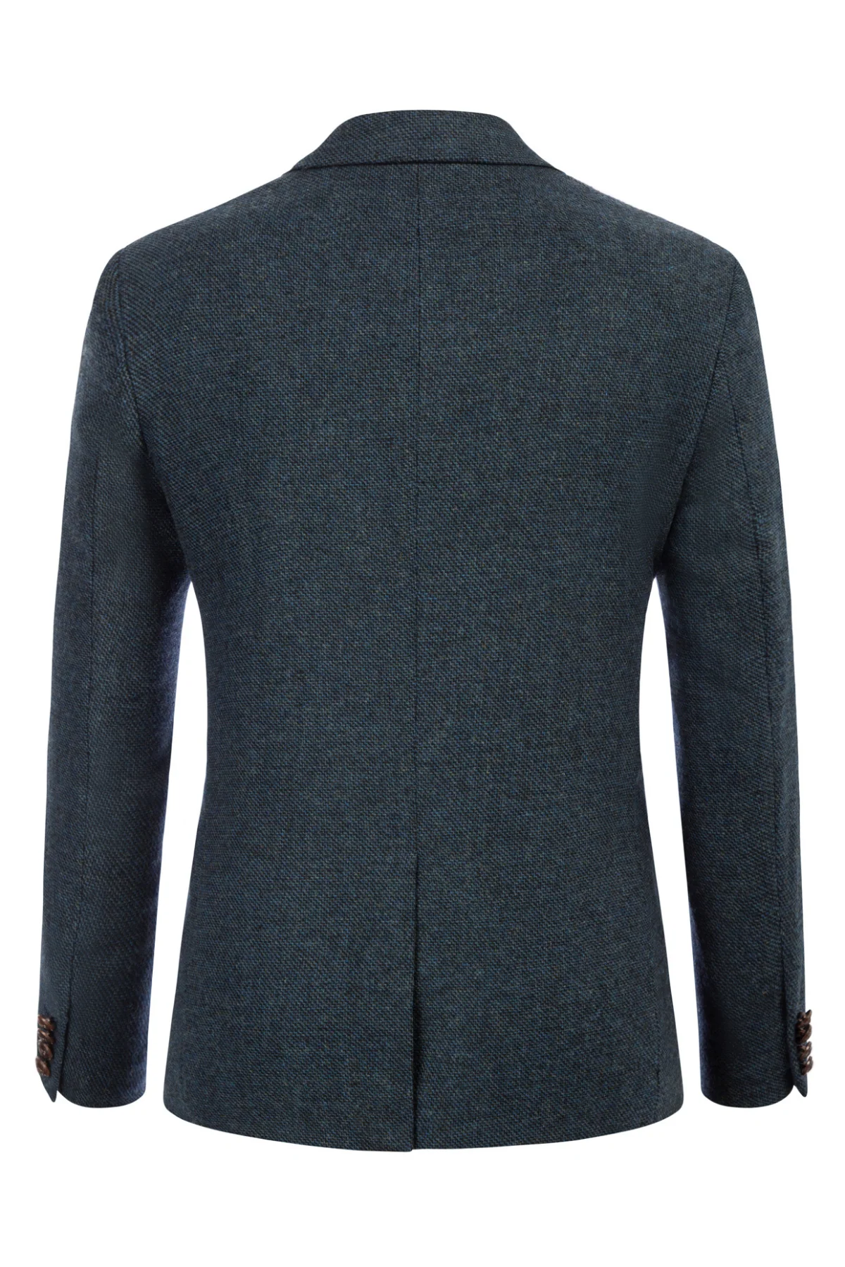 Men Herring Bone Textured Blazer Coat Notch Lapel Two Buttons Coat - Image 24