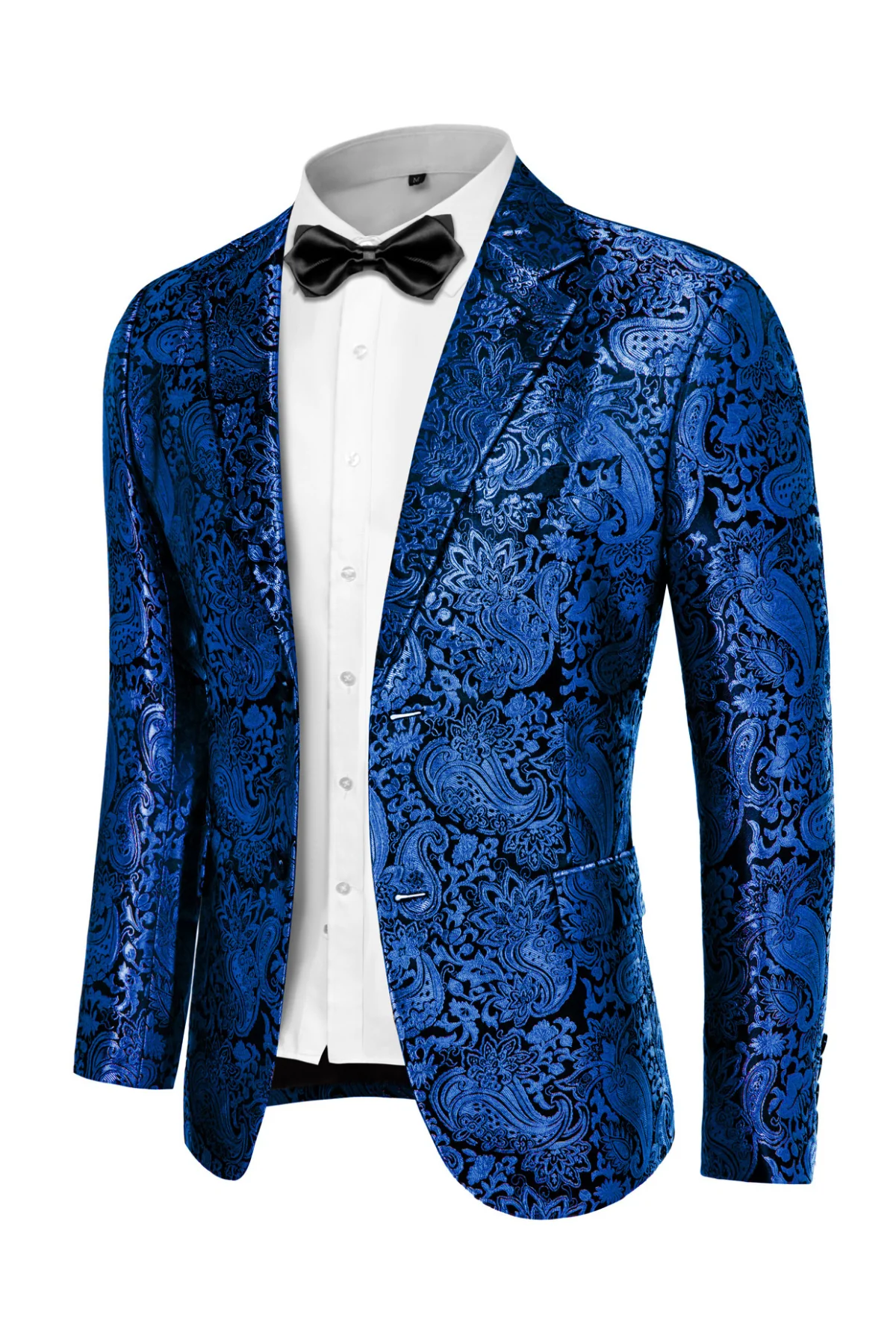 Mens Floral Tuxedo Two Buttons Jacket Paisley Suit Blazer Jacket for Dinner Prom - Image 10