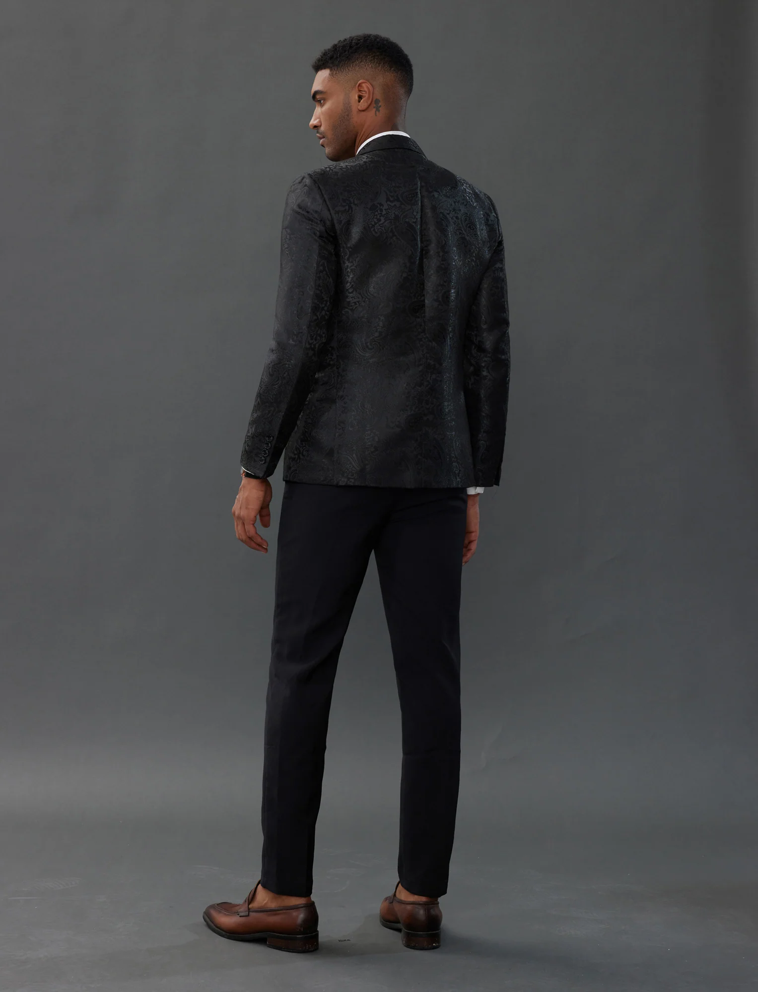 Mens Floral Tuxedo Two Buttons Jacket Paisley Suit Blazer Jacket for Dinner Prom - Image 18
