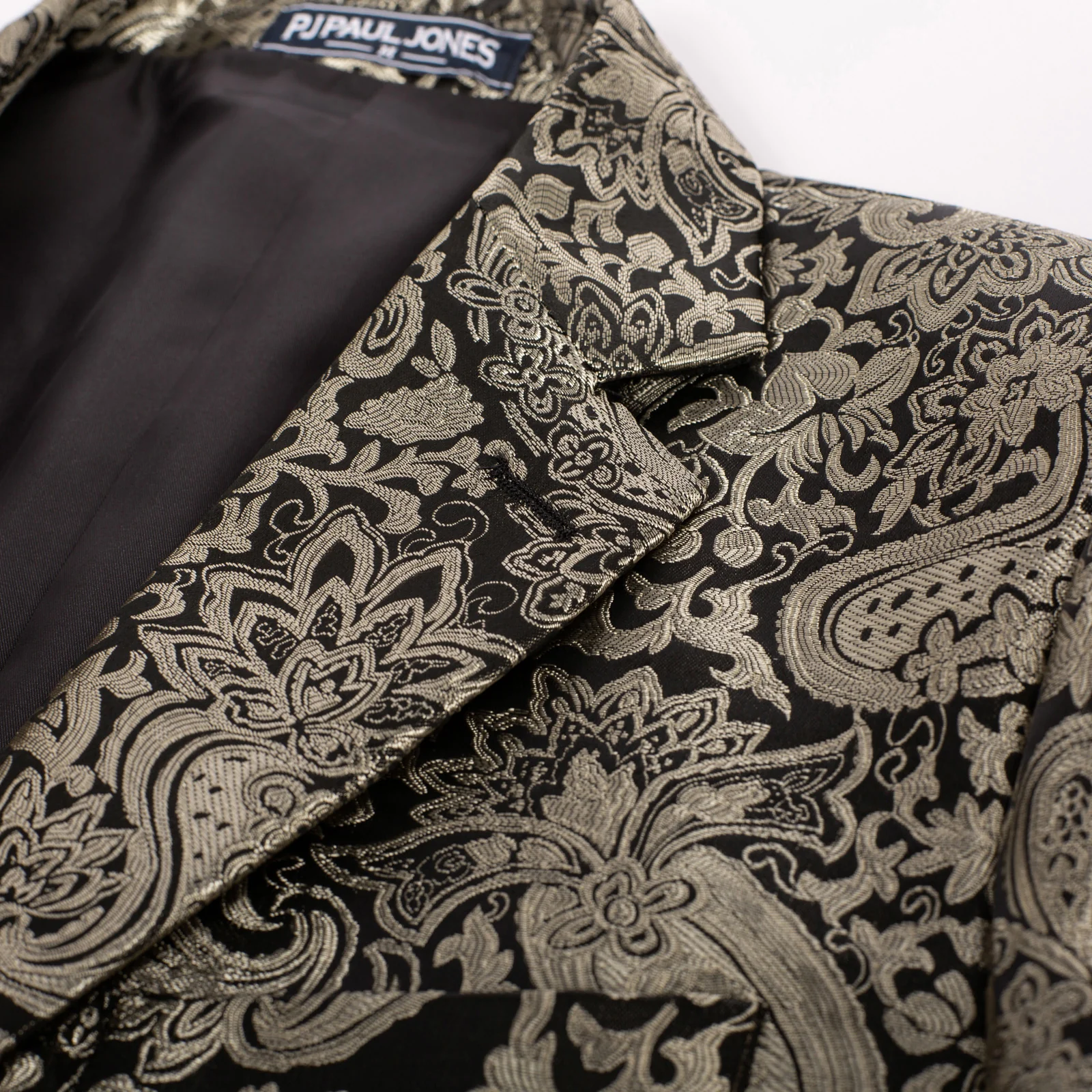 Mens Floral Tuxedo Two Buttons Jacket Paisley Suit Blazer Jacket for Dinner Prom - Image 3