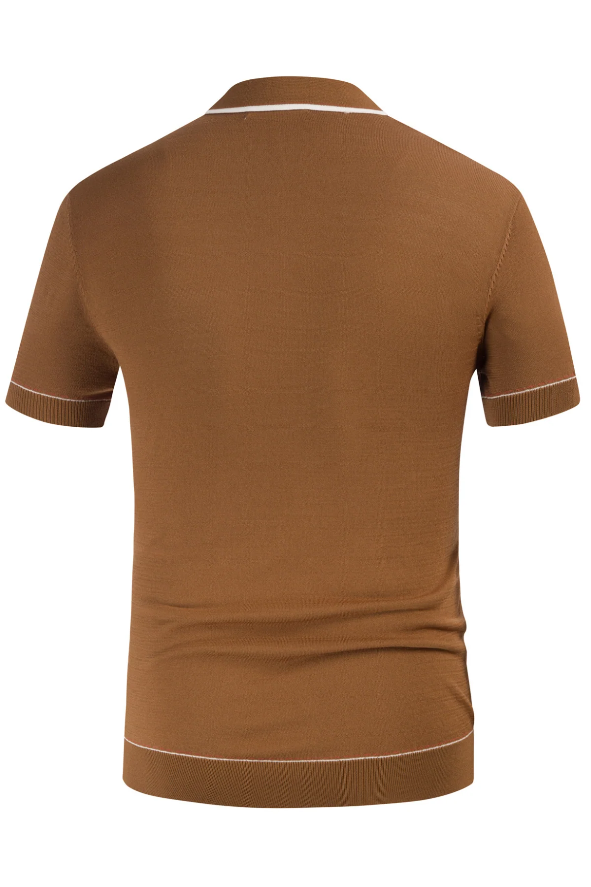 Men's Short Sleeve Knit Button Polo Shirts Casual Pullover Golf Shirt with Pockets - Image 13