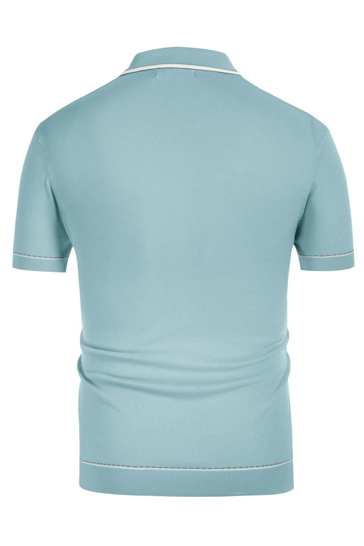 Men's Short Sleeve Knit Button Polo Shirts Casual Pullover Golf Shirt with Pockets - Image 23