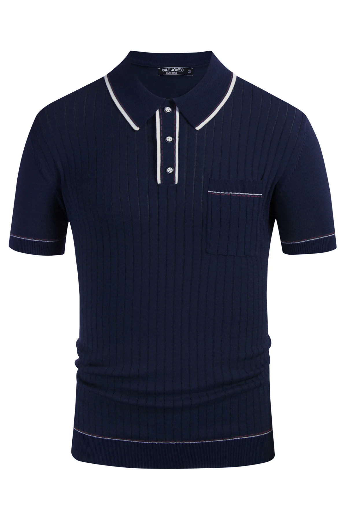 Men's Short Sleeve Knit Button Polo Shirts Casual Pullover Golf Shirt with Pockets - Image 32