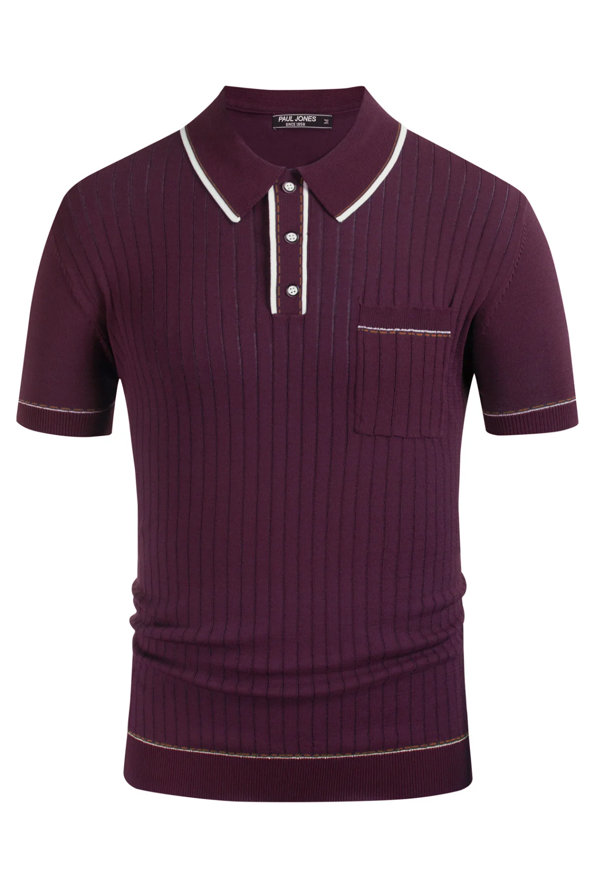 Men's Short Sleeve Knit Button Polo Shirts Casual Pullover Golf Shirt with Pockets - Image 37