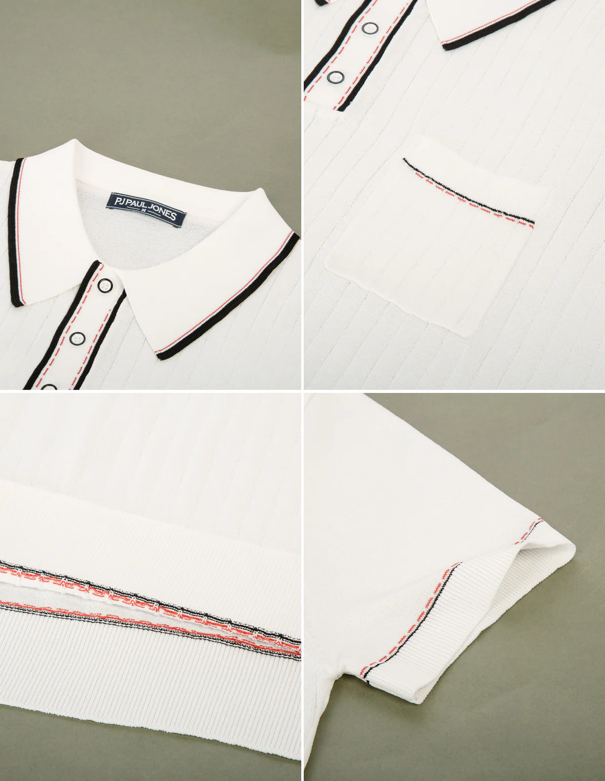 Men's Short Sleeve Knit Button Polo Shirts Casual Pullover Golf Shirt with Pockets - Image 44