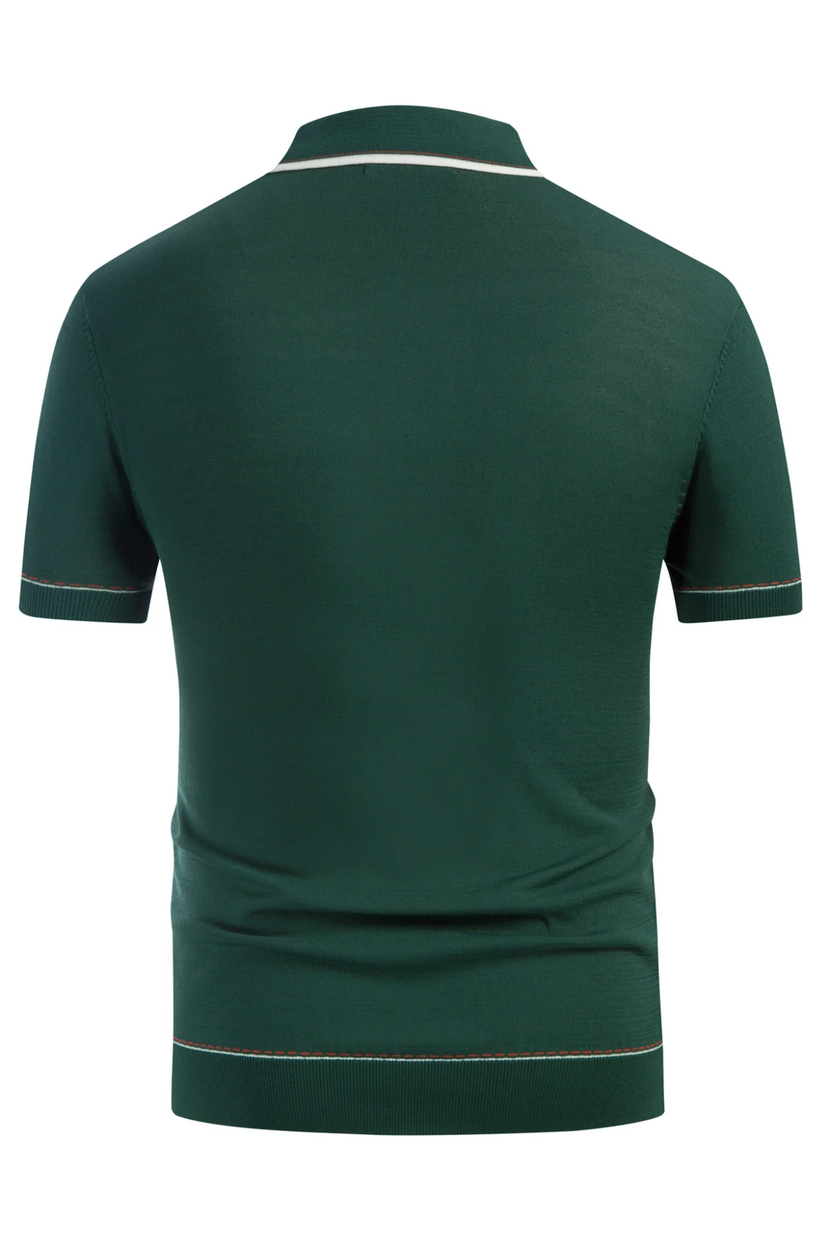 Men's Short Sleeve Knit Button Polo Shirts Casual Pullover Golf Shirt with Pockets - Image 8