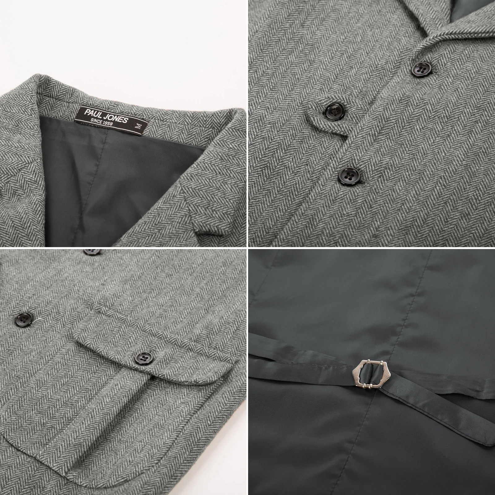 Men Notch Lapel Vest Coat Single Breasted Handkerchief Hem Cut-off Vest - Image 14