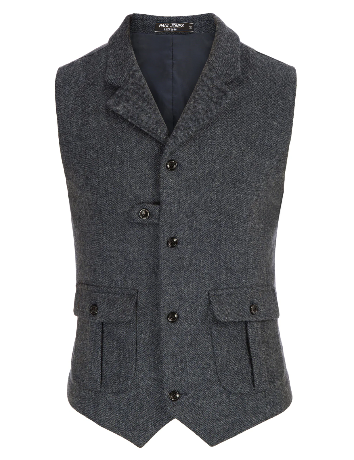 Men Notch Lapel Vest Coat Single Breasted Handkerchief Hem Cut-off Vest - Image 21