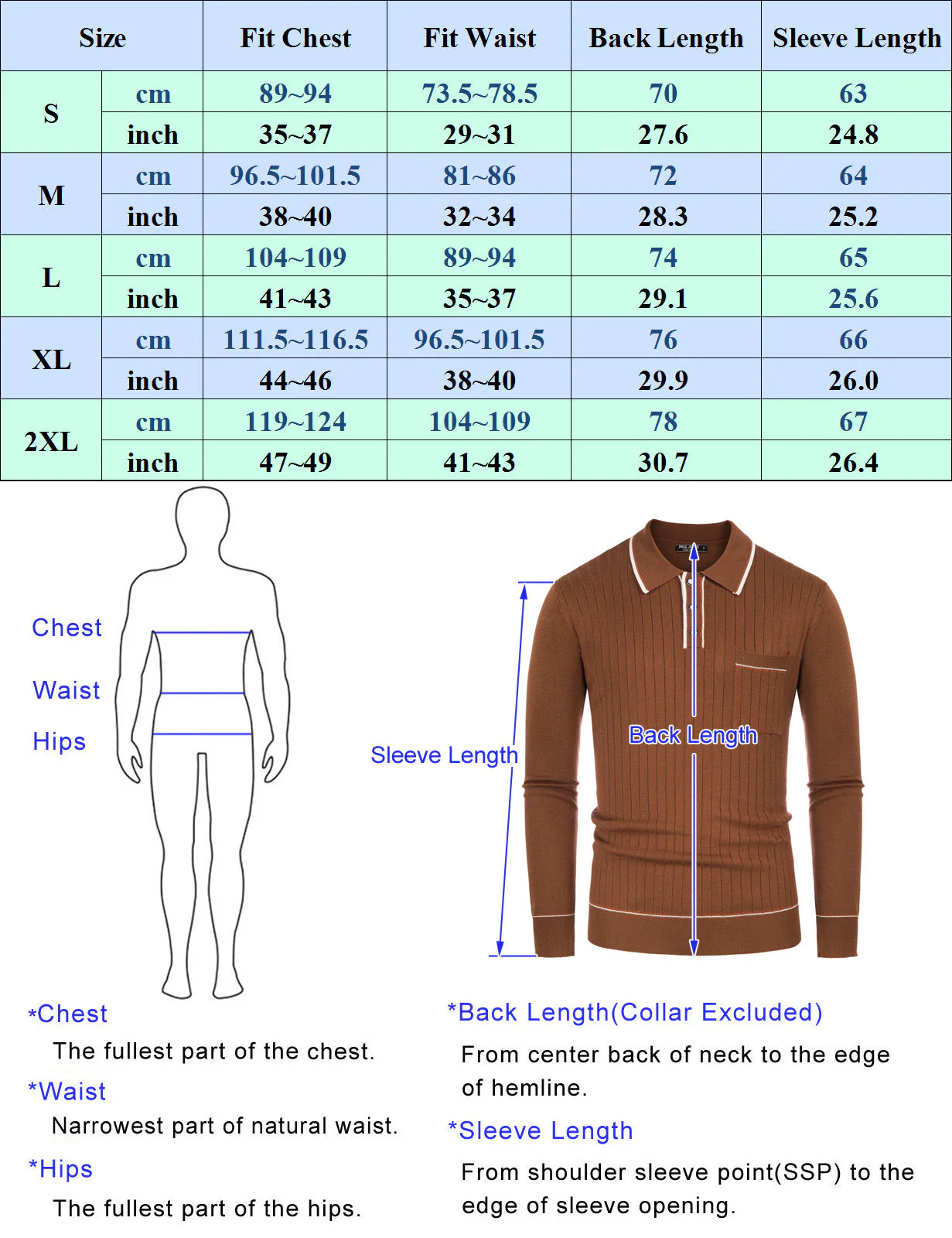 Men Ribbed Sweater Long Sleeve Lapel Collar Button-up Neck Pullover Knitwear Shirts - Image 21