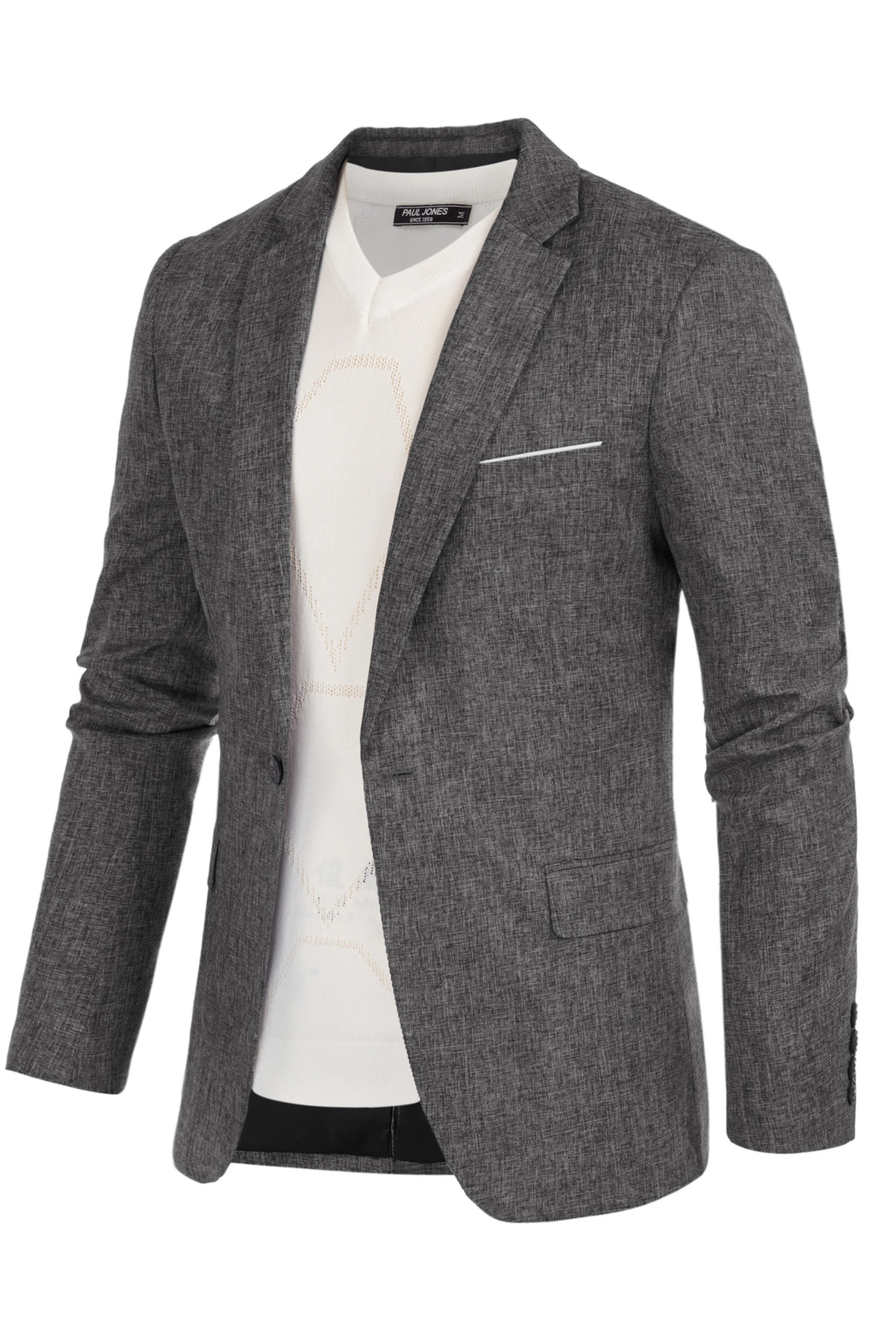 Men's Casual Lightweight Blazer Sport Coat One Button Business Suit Jacket - Image 16