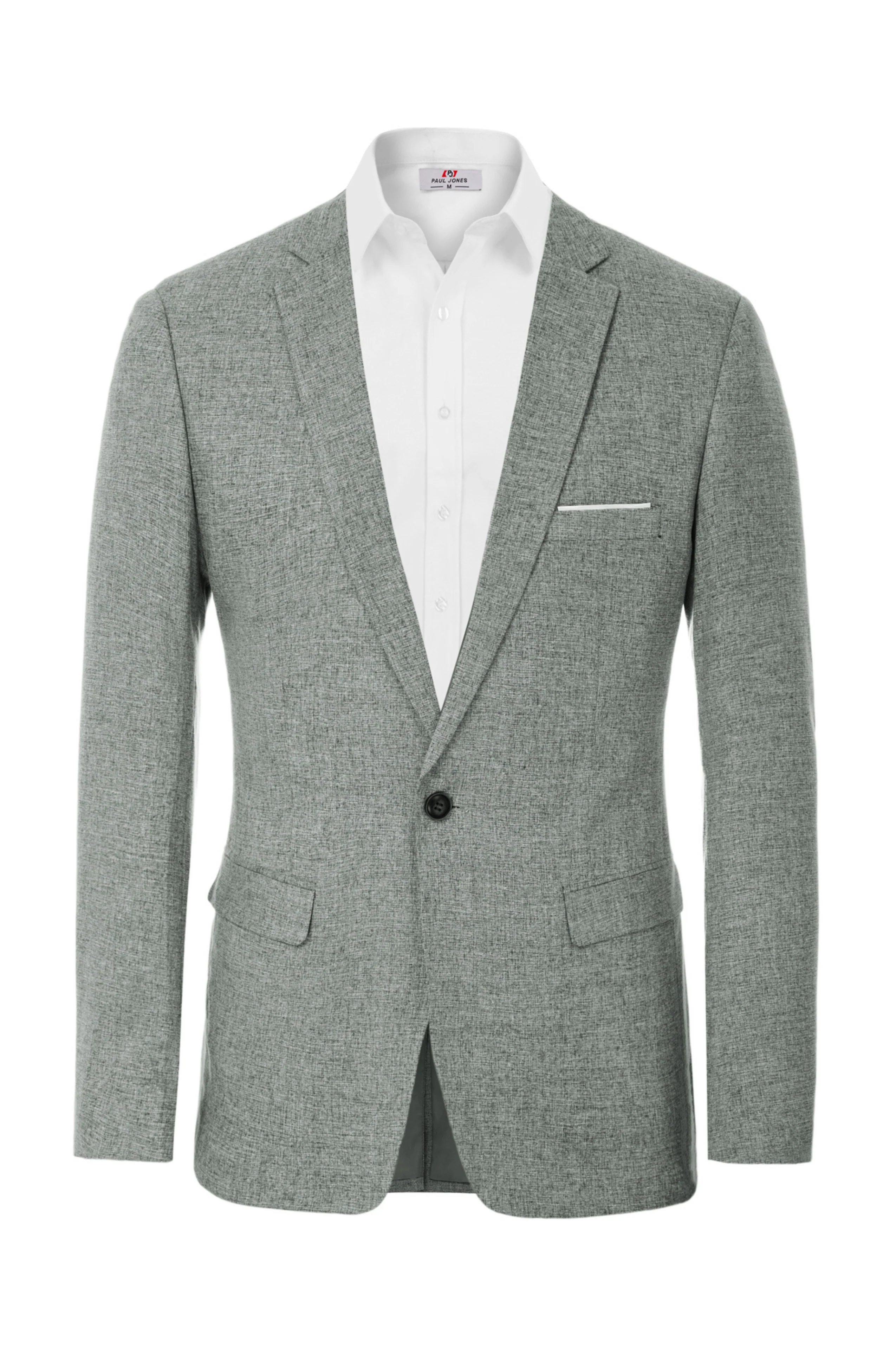 Men's Casual Lightweight Blazer Sport Coat One Button Business Suit Jacket - Image 31