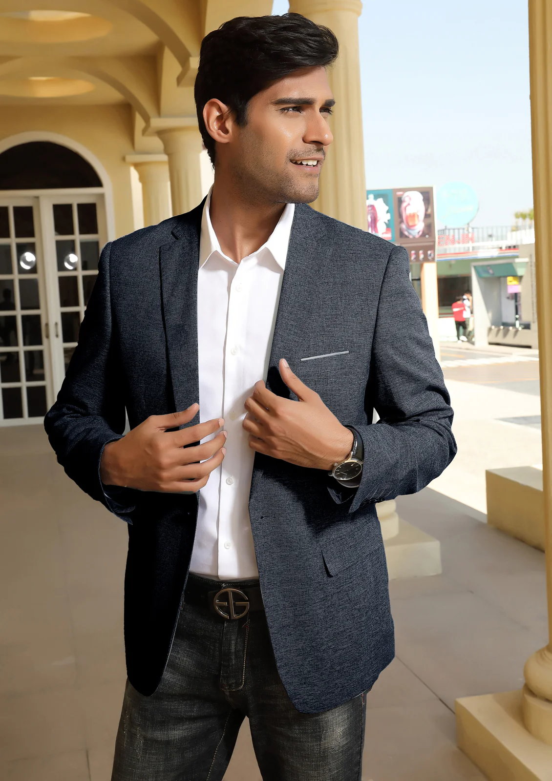 Men's Casual Lightweight Blazer Sport Coat One Button Business Suit Jacket - Image 41
