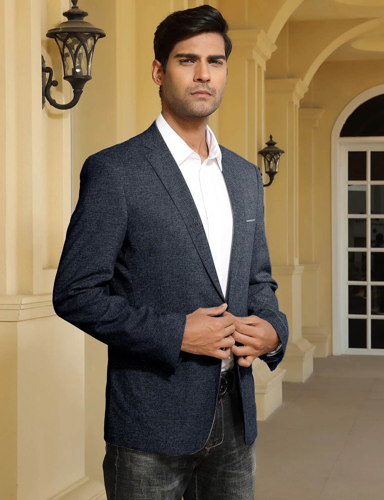 Men's Casual Lightweight Blazer Sport Coat One Button Business Suit Jacket - Image 42