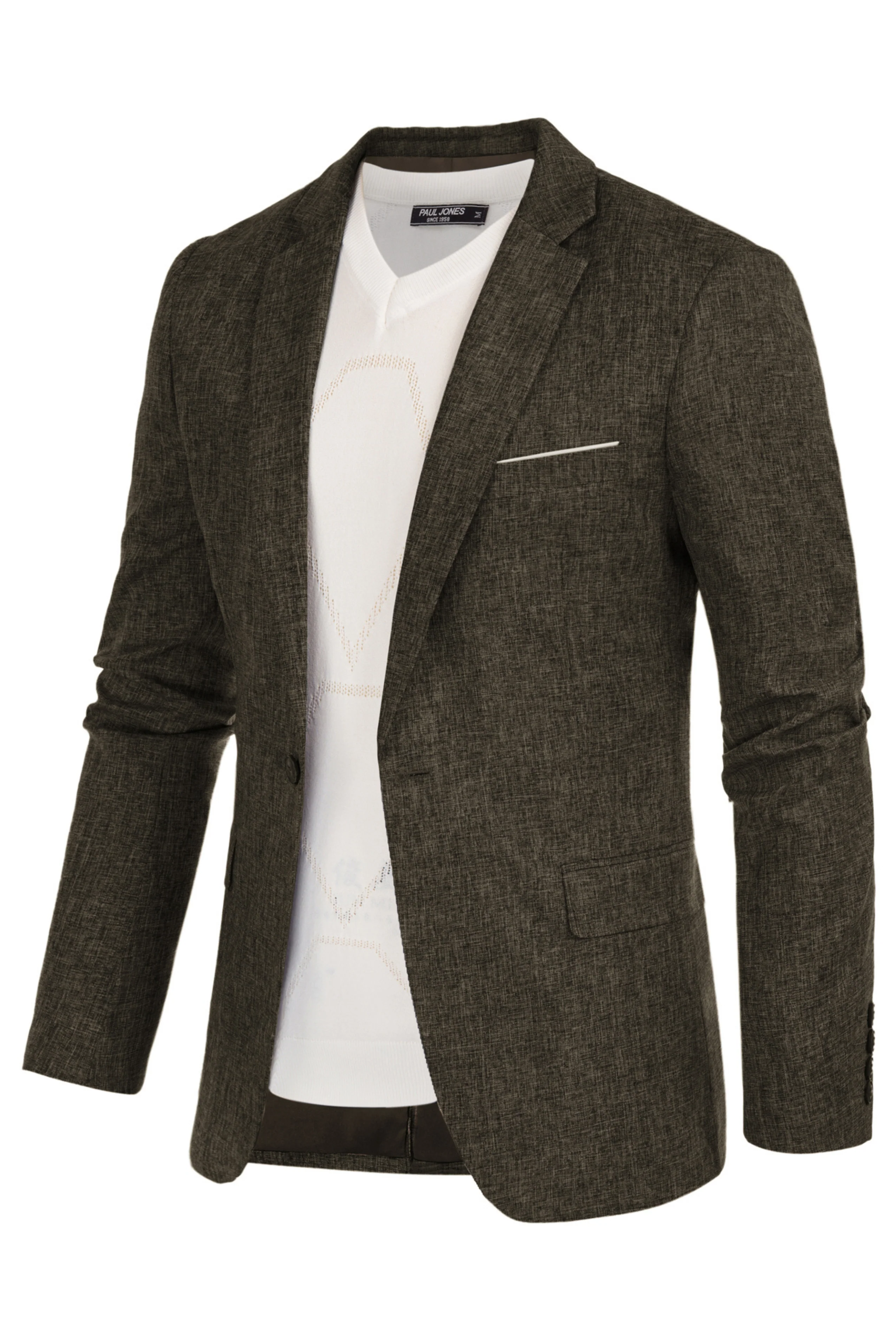 Men's Casual Lightweight Blazer Sport Coat One Button Business Suit Jacket - Image 46