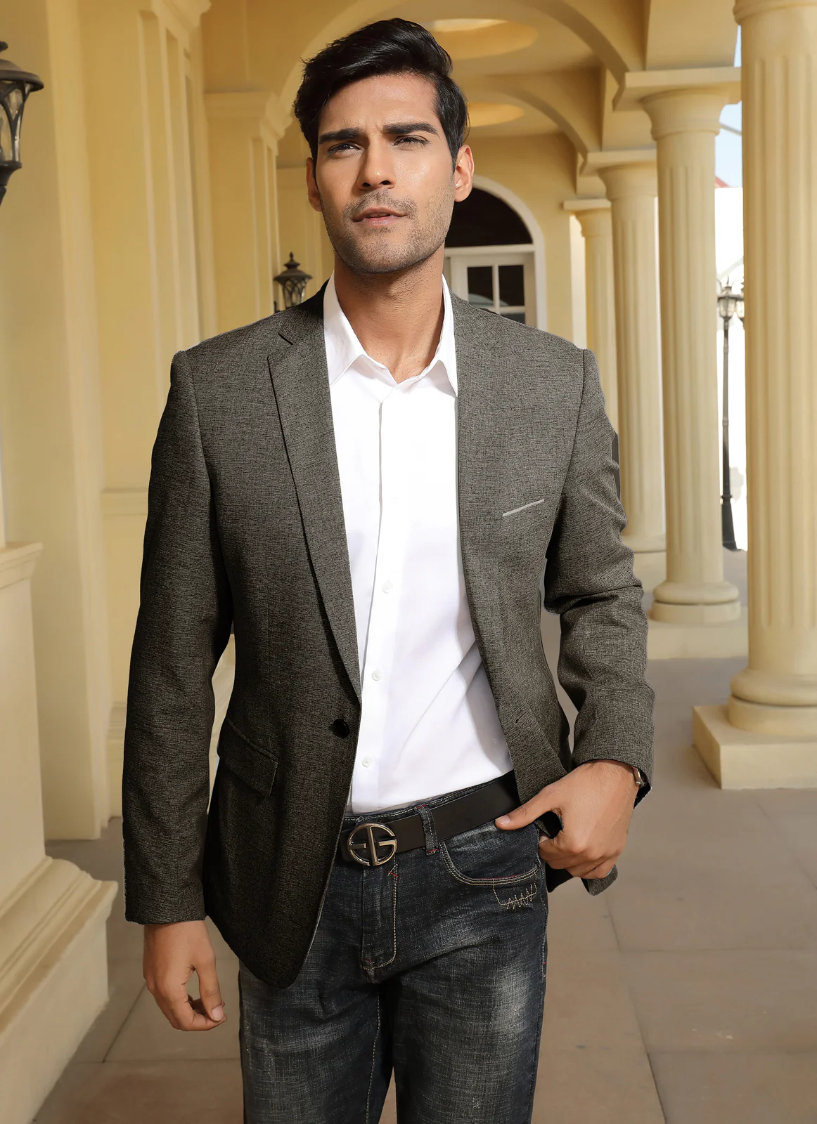 Men's Casual Lightweight Blazer Sport Coat One Button Business Suit Jacket - Image 47