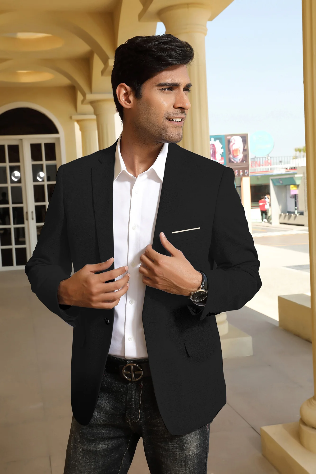 Men's Casual Lightweight Blazer Sport Coat One Button Business Suit Jacket - Image 51