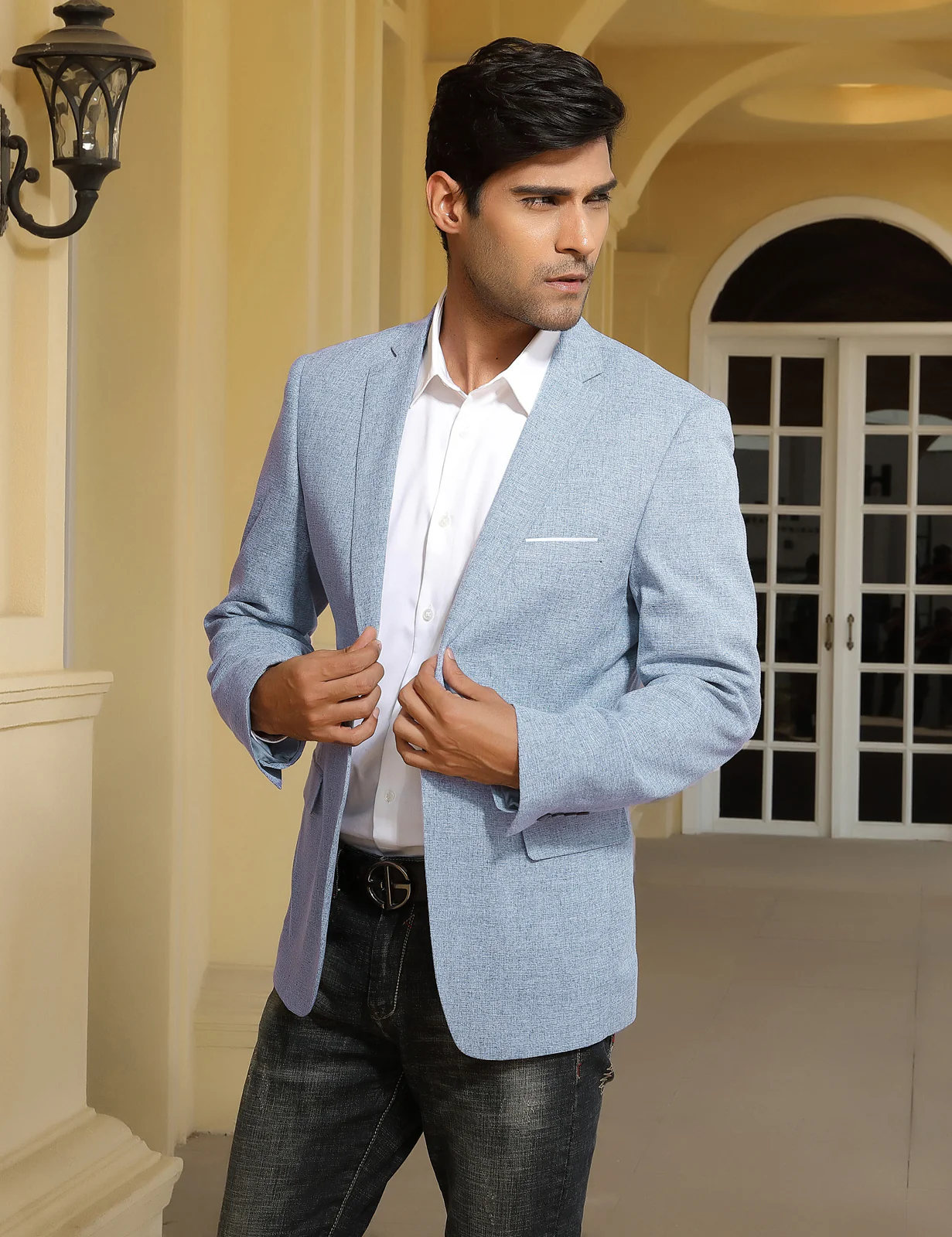 Men's Casual Lightweight Blazer Sport Coat One Button Business Suit Jacket - Image 58