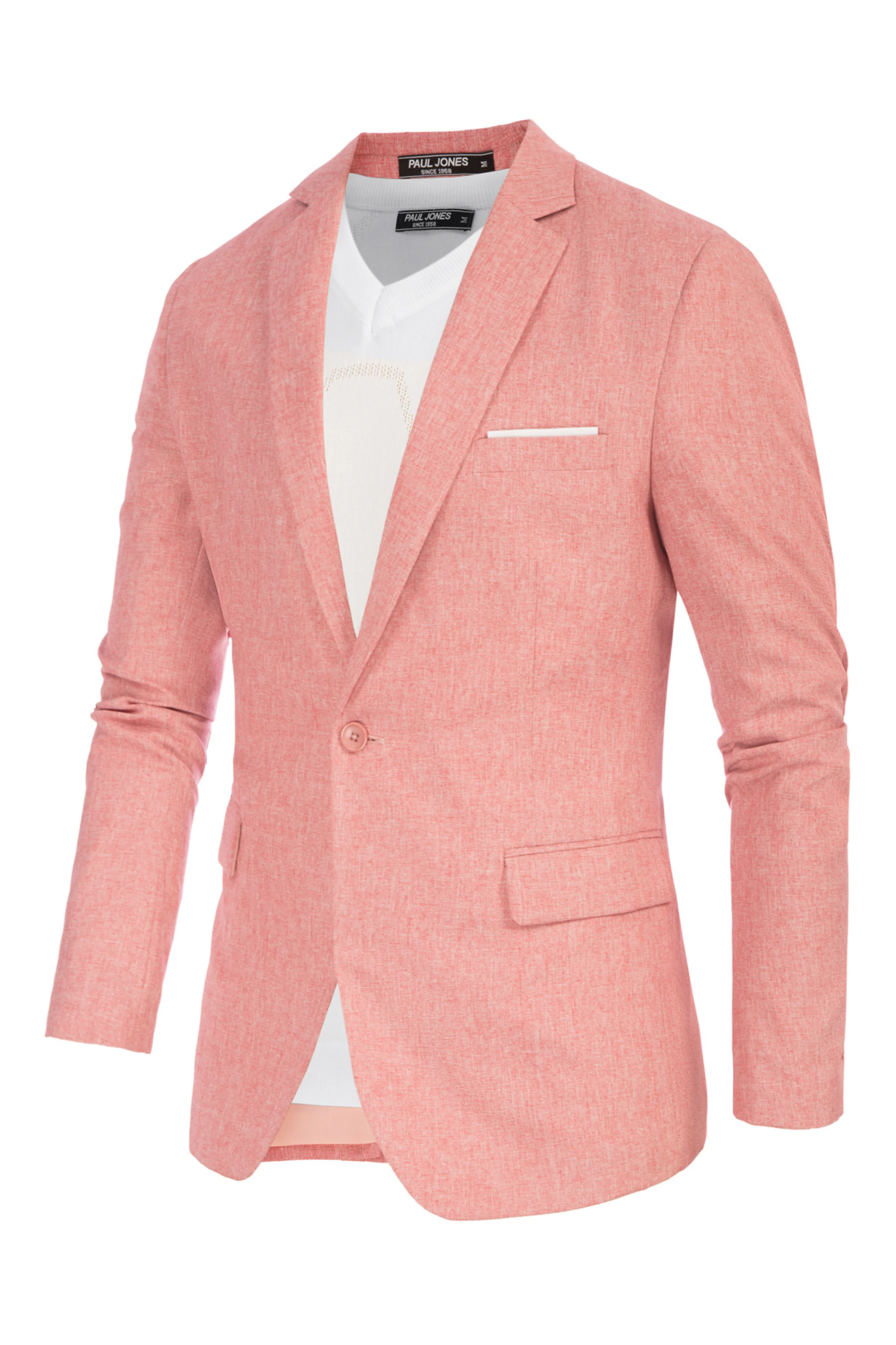 Men's Casual Lightweight Blazer Sport Coat One Button Business Suit Jacket - Image 61