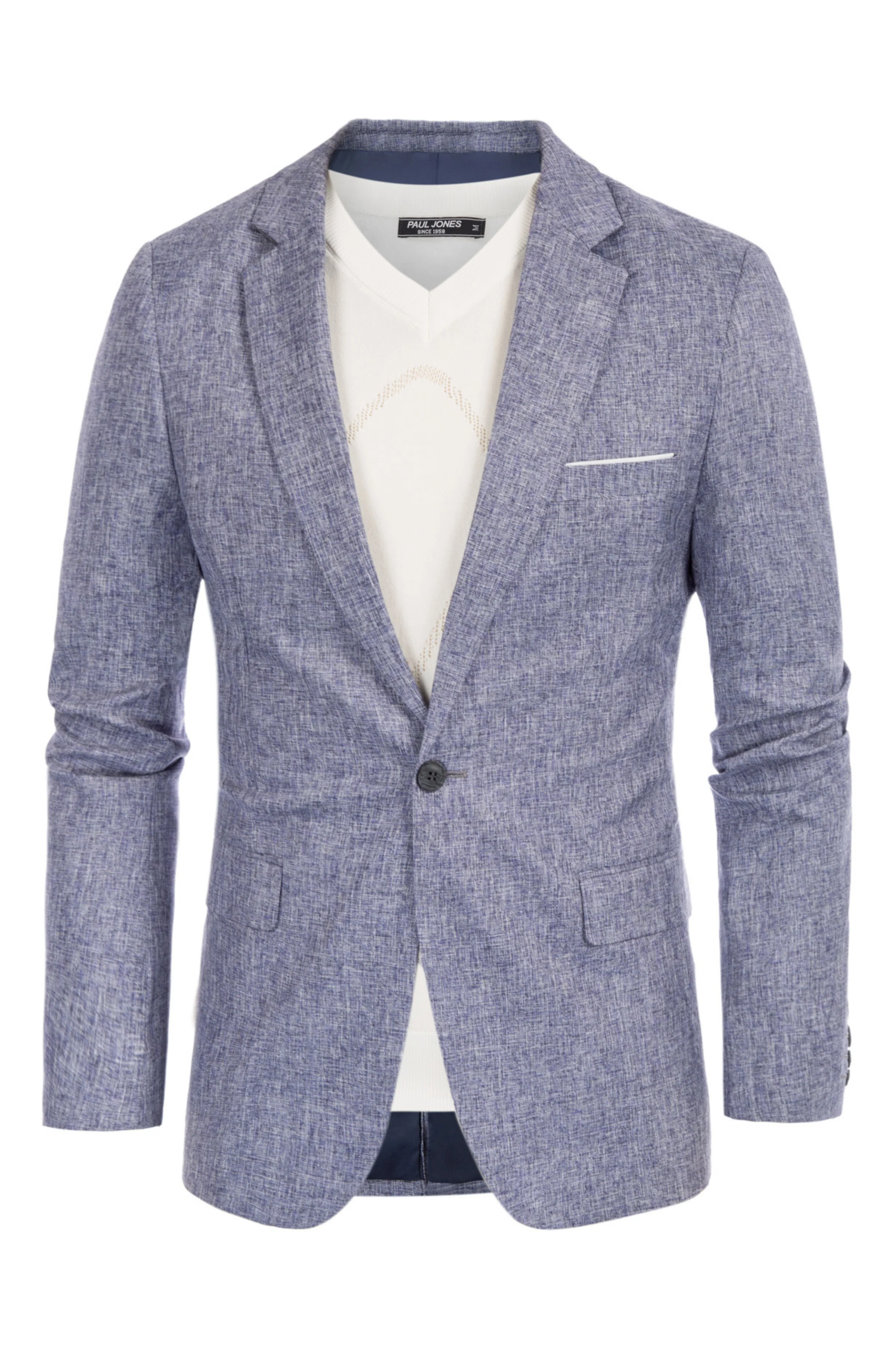 Men's Casual Lightweight Blazer Sport Coat One Button Business Suit Jacket - Image 9