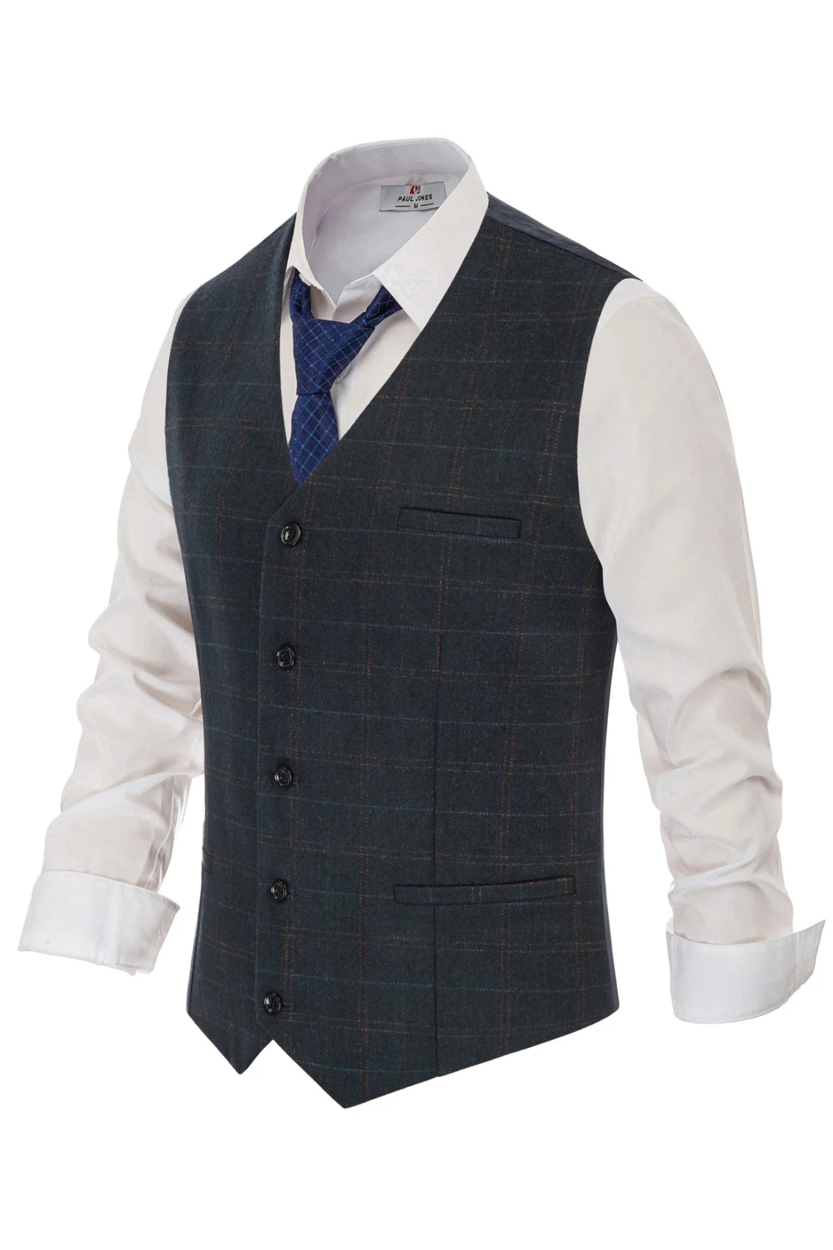 Men’s Slim Fit V-Neck Single Breasted Handkerchief Hem Waistcoat Vest Coat - Image 52