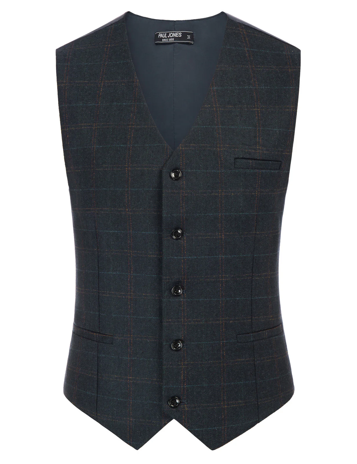Men’s Slim Fit V-Neck Single Breasted Handkerchief Hem Waistcoat Vest Coat - Image 55
