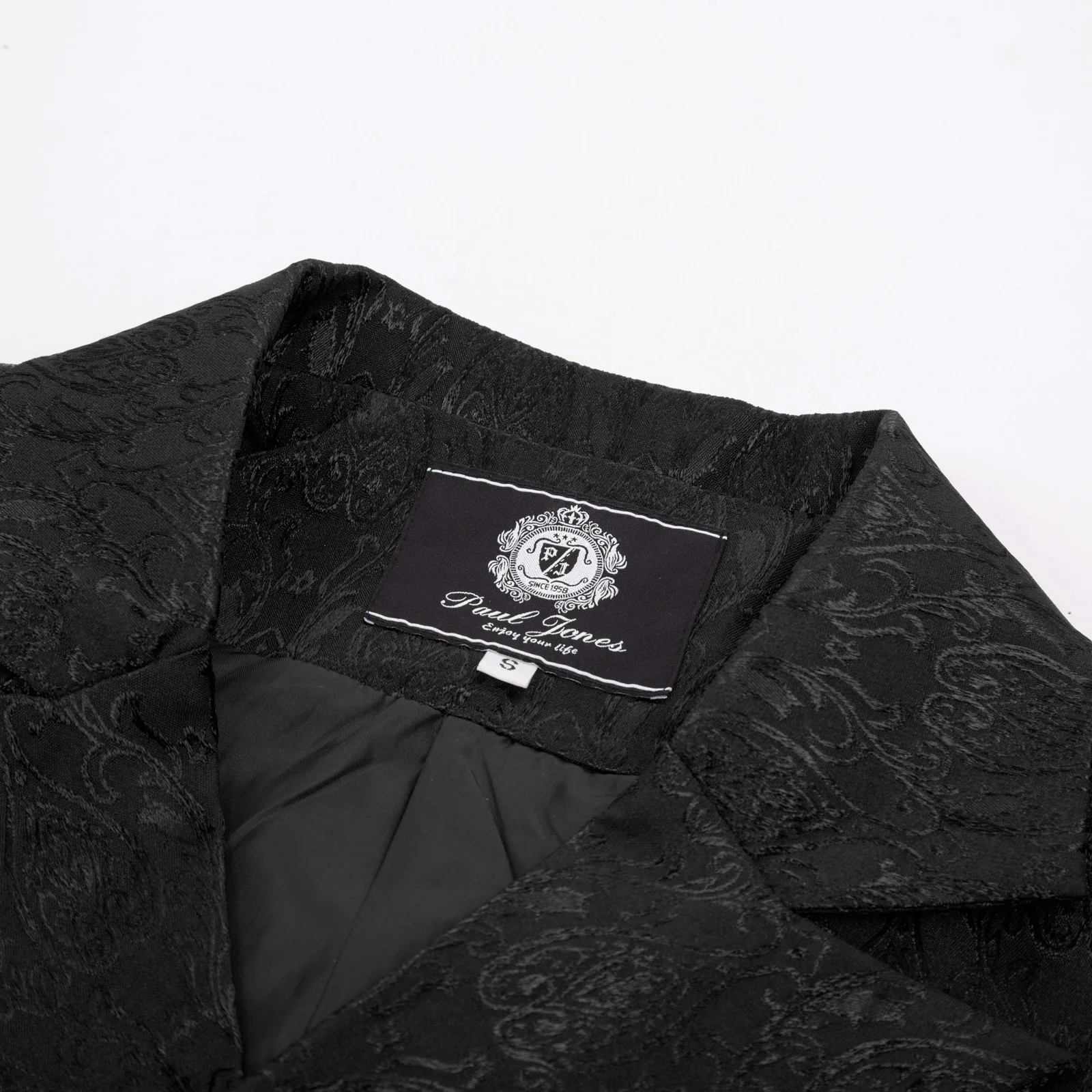 Mens Gothic Steampunk Double Breasted Vest Brocade Waistcoat - Image 15