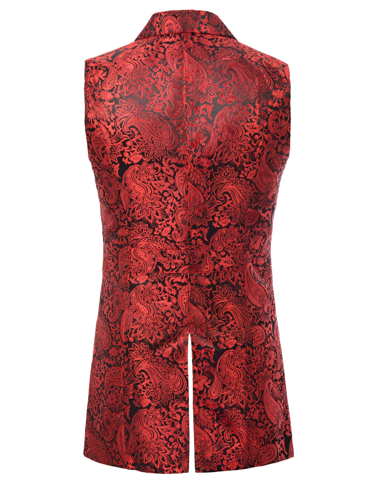 Mens Gothic Steampunk Double Breasted Vest Brocade Waistcoat - Image 9