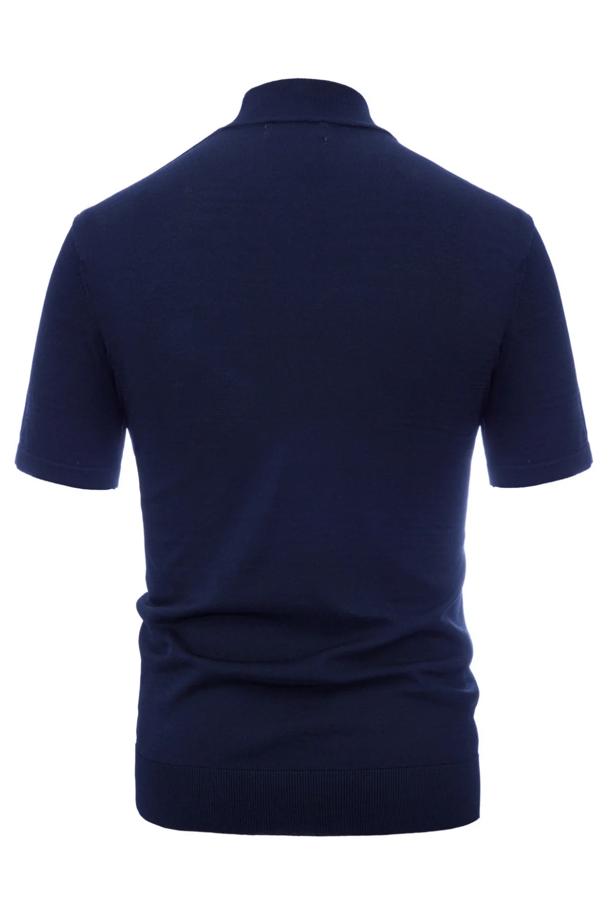 Mens Mock Turtleneck Knit Pullover Sweater Short Sleeve Solid Knitwear Sweaters - Image 16