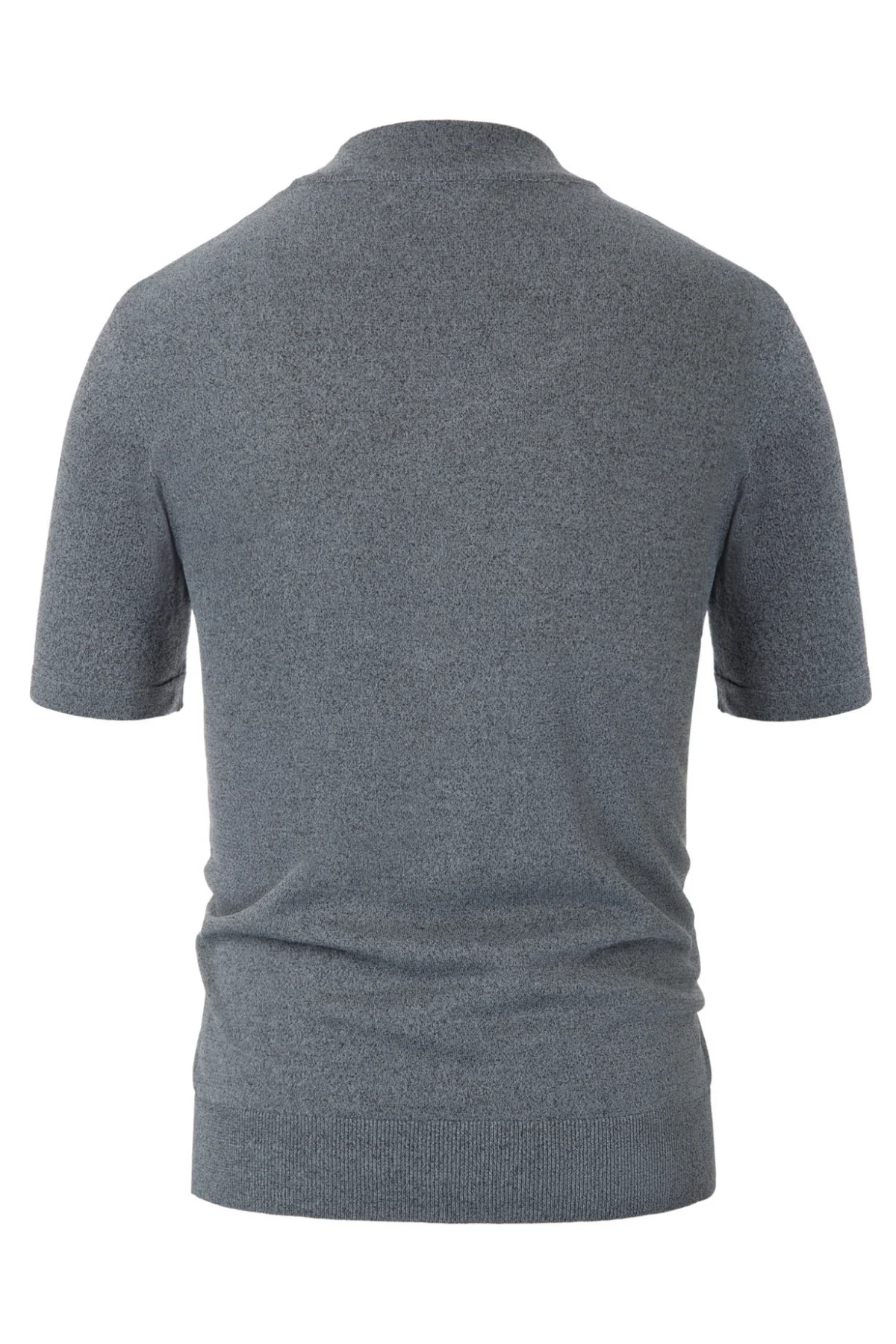 Mens Mock Turtleneck Knit Pullover Sweater Short Sleeve Solid Knitwear Sweaters - Image 18