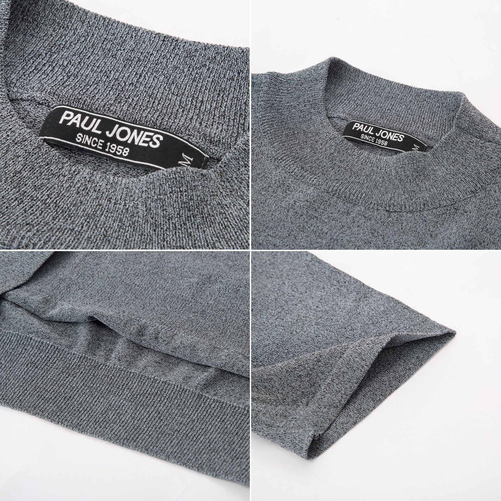 Mens Mock Turtleneck Knit Pullover Sweater Short Sleeve Solid Knitwear Sweaters - Image 19