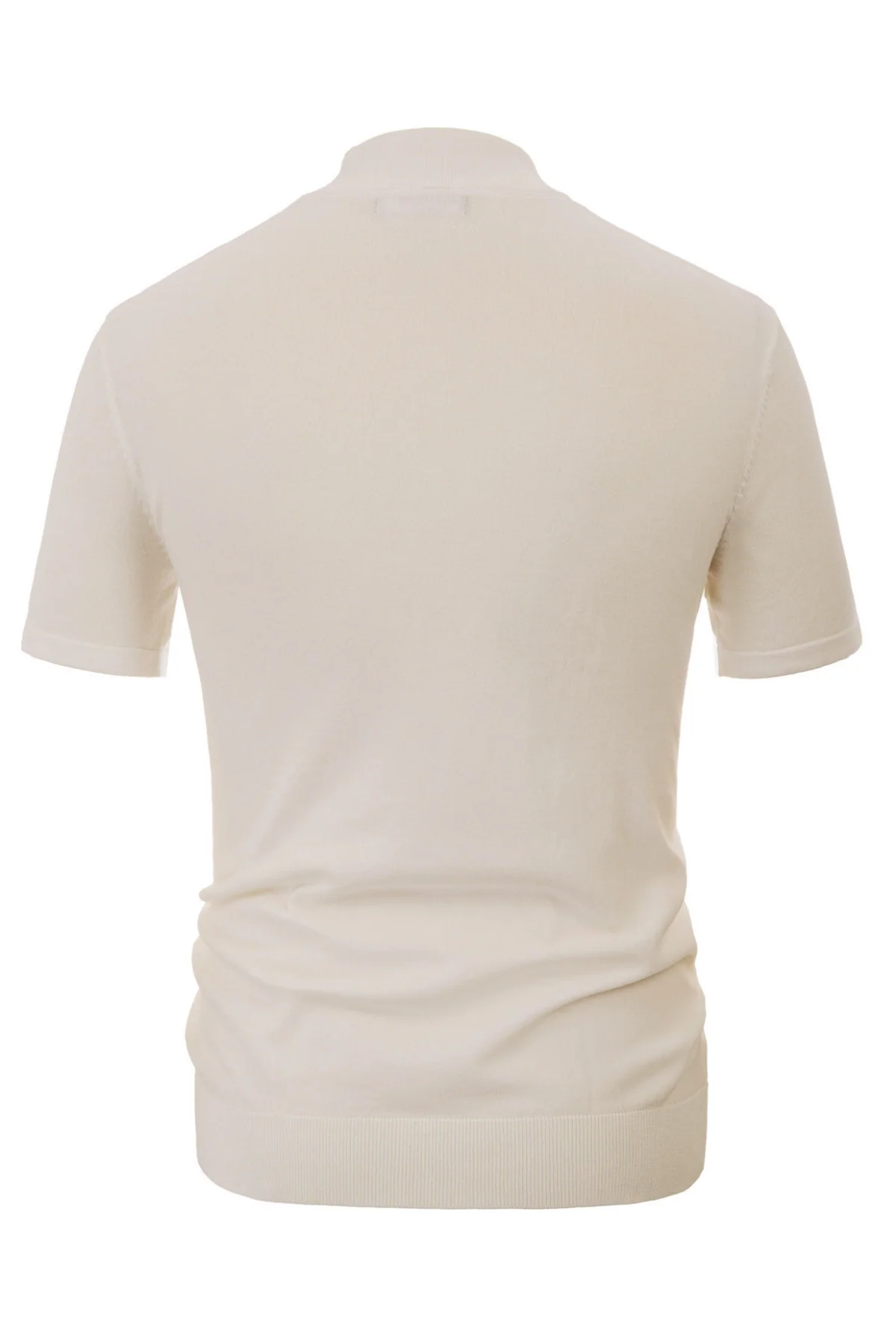 Mens Mock Turtleneck Knit Pullover Sweater Short Sleeve Solid Knitwear Sweaters - Image 25