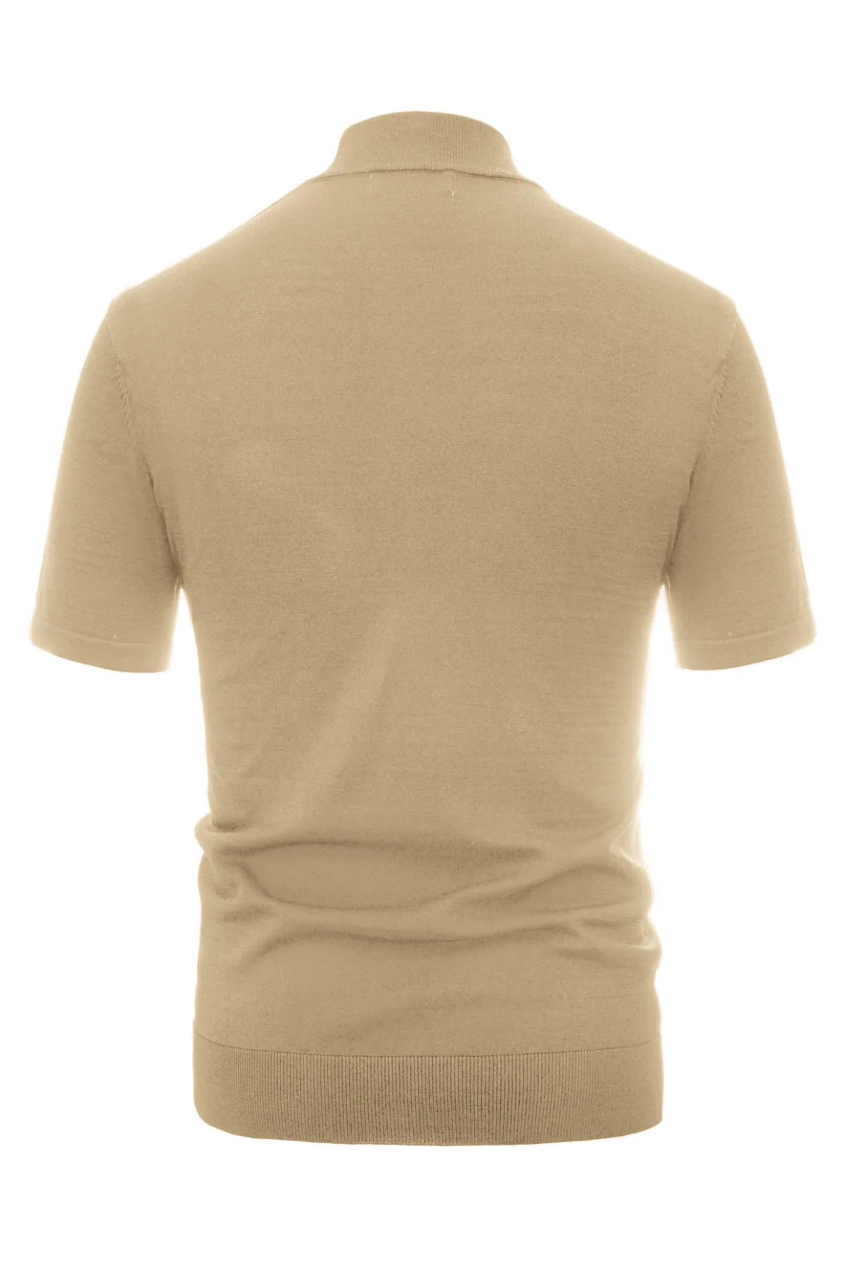 Mens Mock Turtleneck Knit Pullover Sweater Short Sleeve Solid Knitwear Sweaters - Image 28
