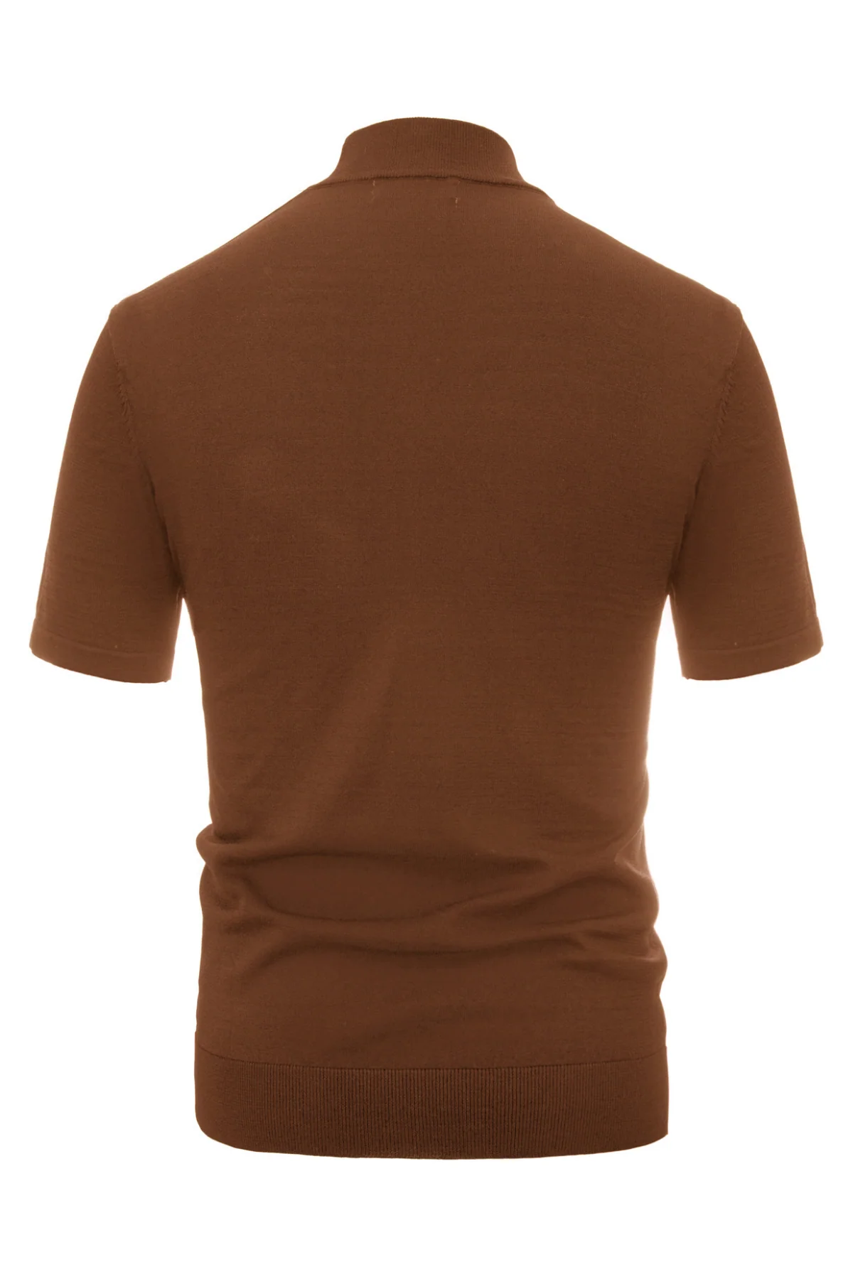 Mens Mock Turtleneck Knit Pullover Sweater Short Sleeve Solid Knitwear Sweaters - Image 32