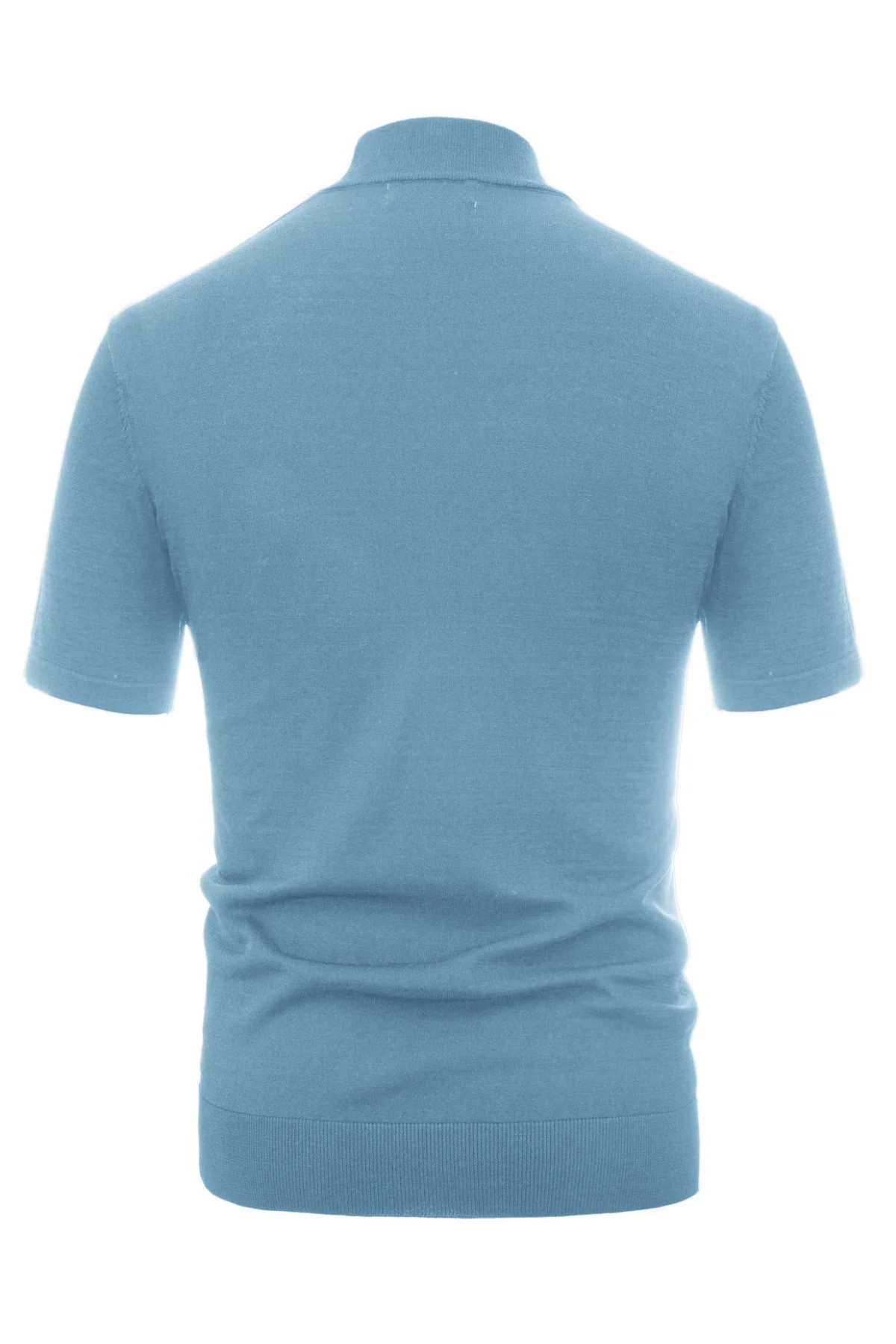 Mens Mock Turtleneck Knit Pullover Sweater Short Sleeve Solid Knitwear Sweaters - Image 36
