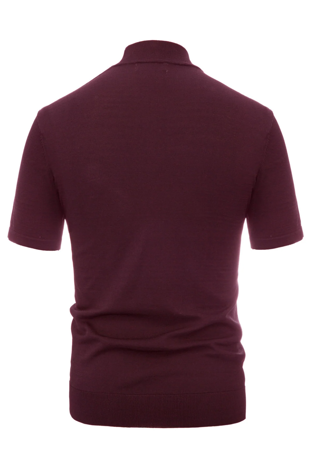 Mens Mock Turtleneck Knit Pullover Sweater Short Sleeve Solid Knitwear Sweaters - Image 4