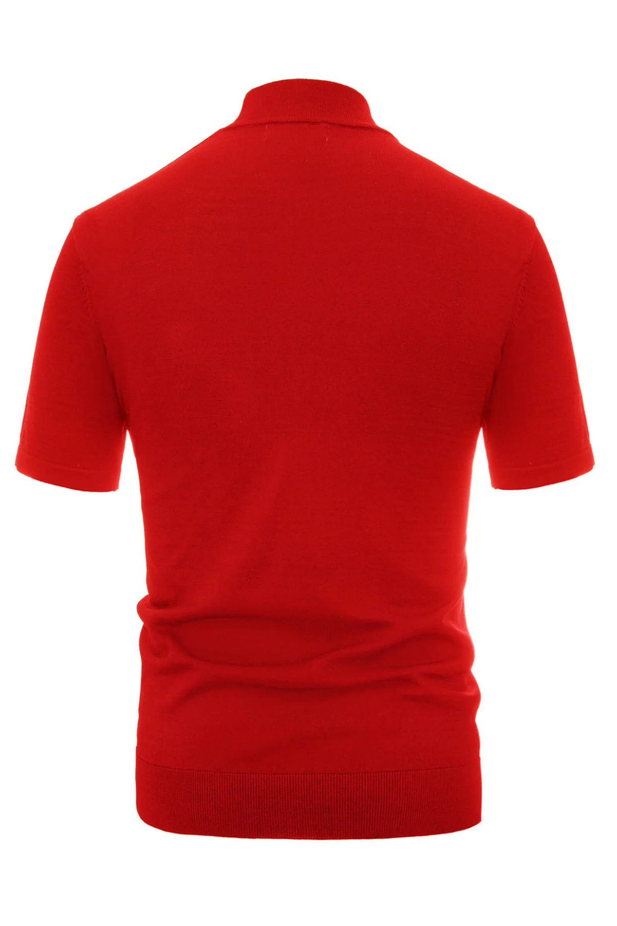 Mens Mock Turtleneck Knit Pullover Sweater Short Sleeve Solid Knitwear Sweaters - Image 43