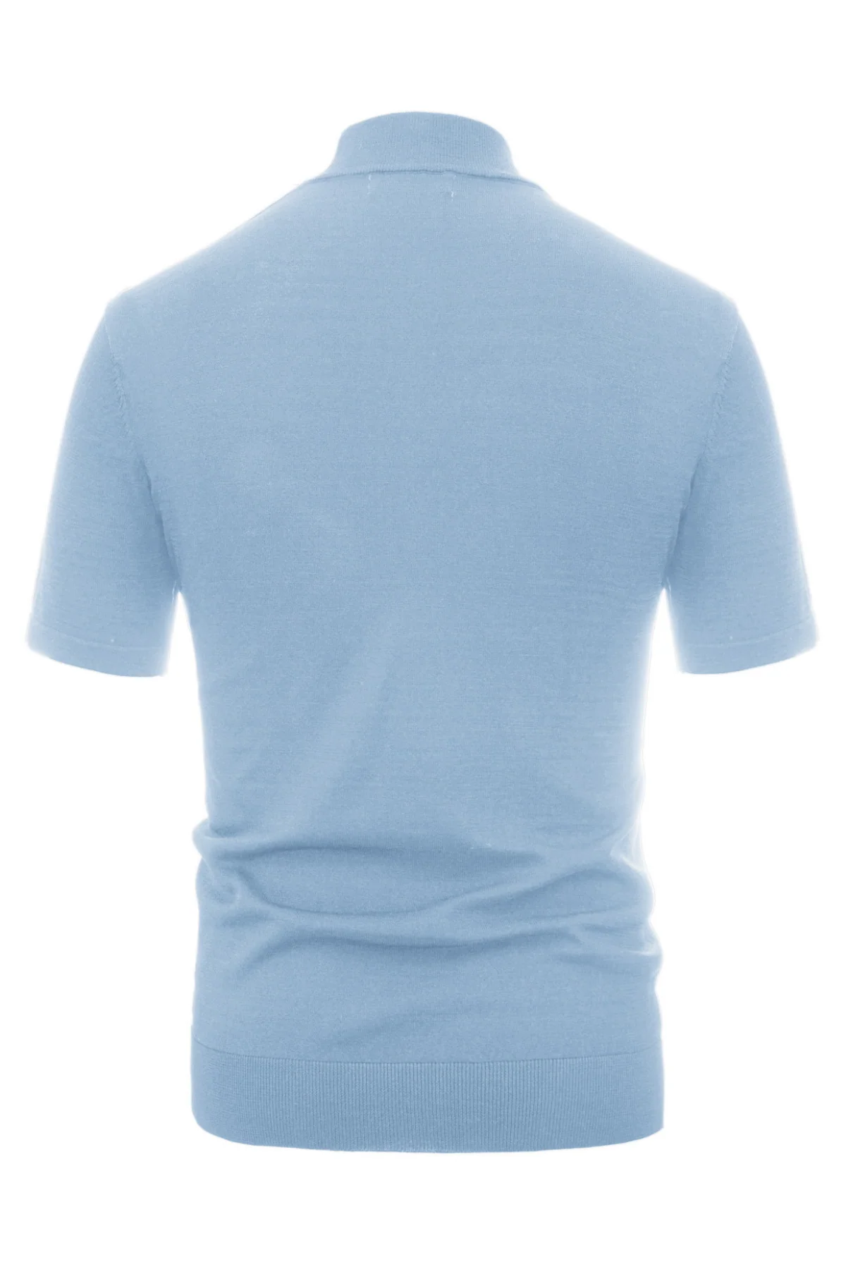 Mens Mock Turtleneck Knit Pullover Sweater Short Sleeve Solid Knitwear Sweaters - Image 46