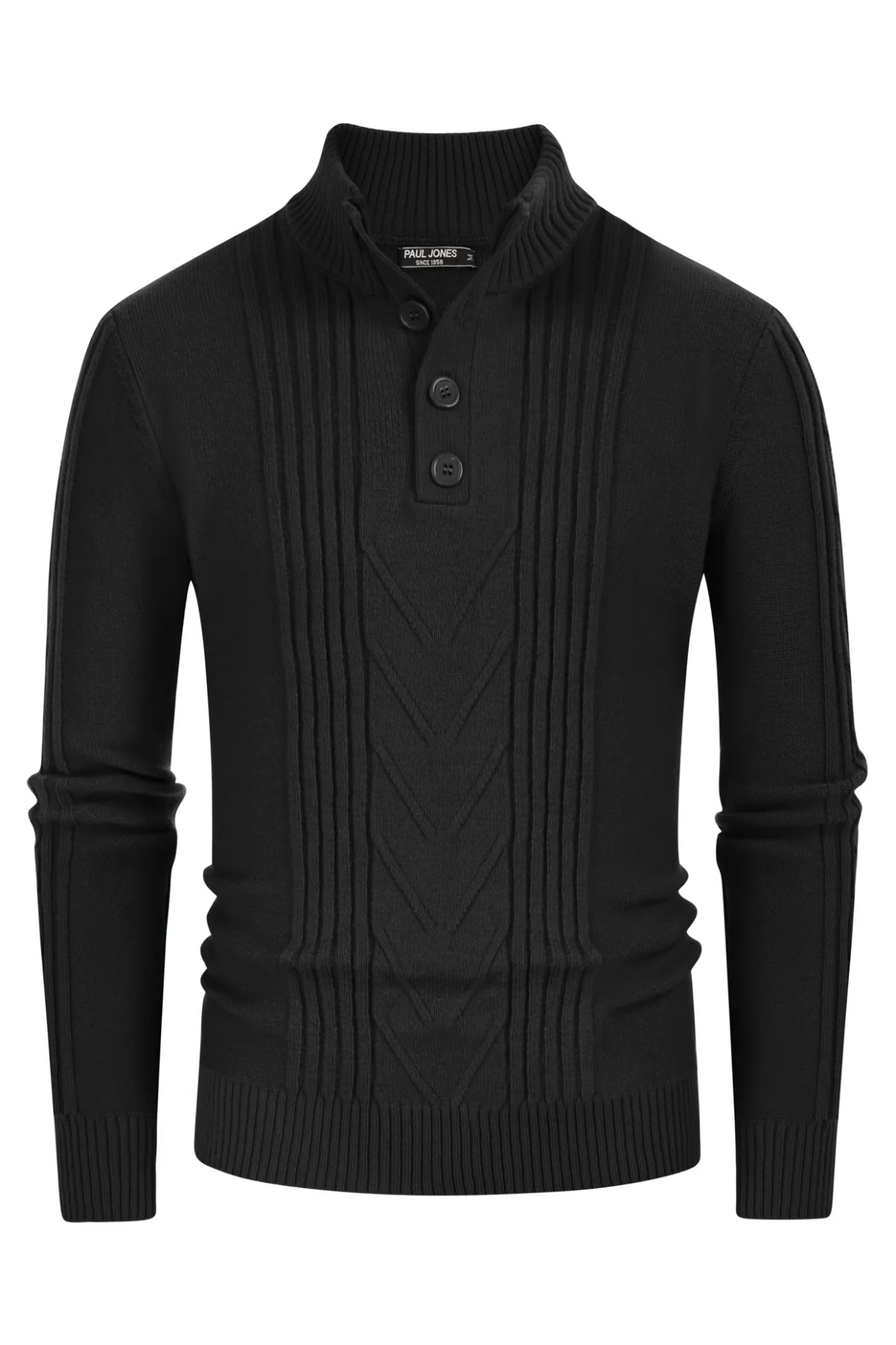 Men's Cable Knit Henley Pullover Sweater Thermal Jumper Sweaters - Image 9