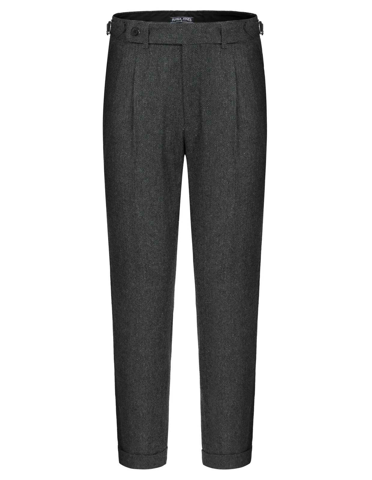 Men Stylish Capri Pants Fold-up Leg Opening Cropped Length Trousers - Image 3
