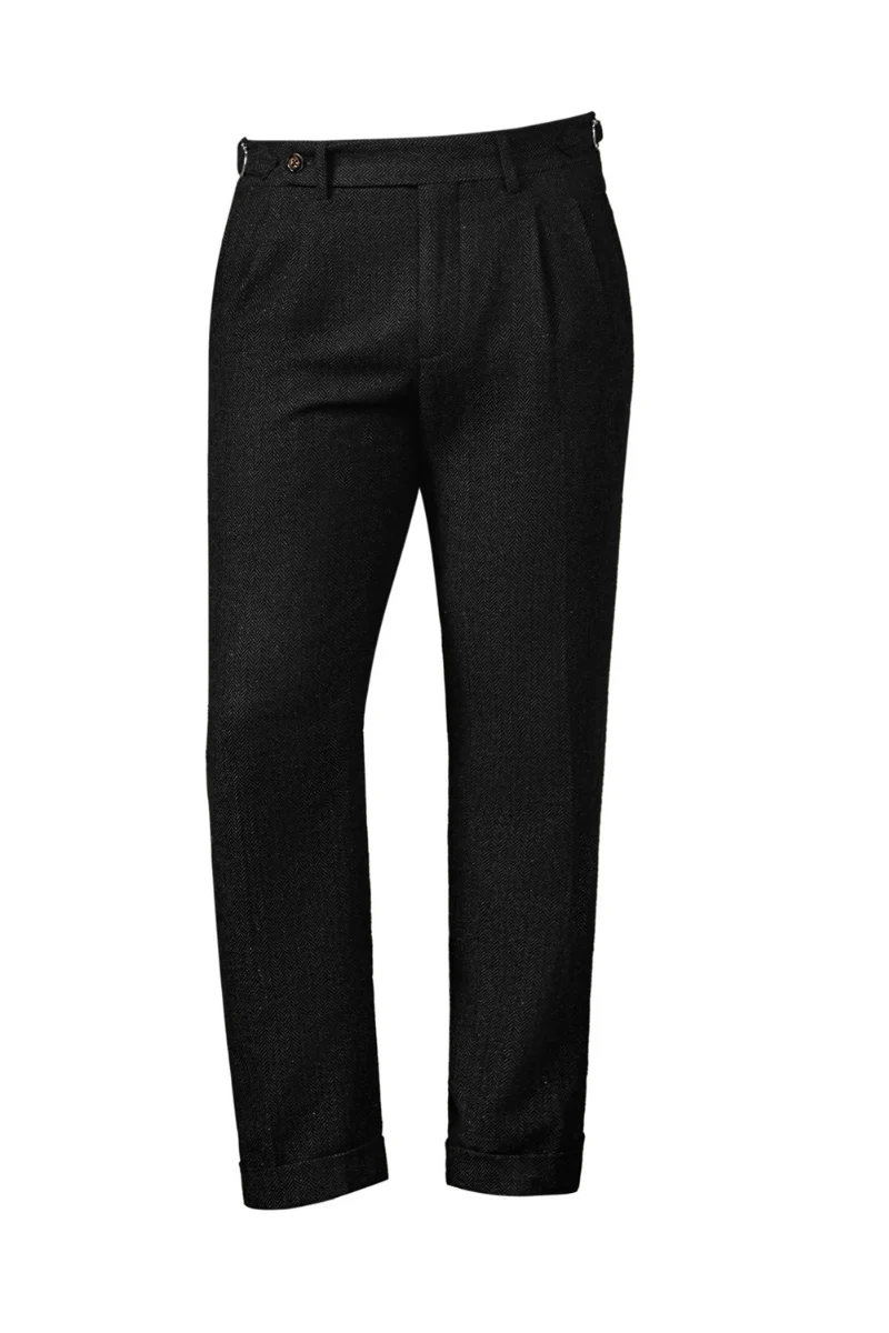 Men Stylish Capri Pants Fold-up Leg Opening Cropped Length Trousers - Image 45