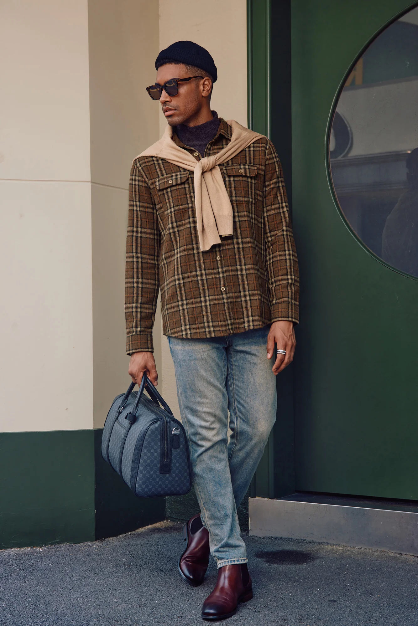 Mens Flannel Shirts Casual Button Down Long Sleeve Plaid Cardigans Shirt Jacket with Pockets - Image 6
