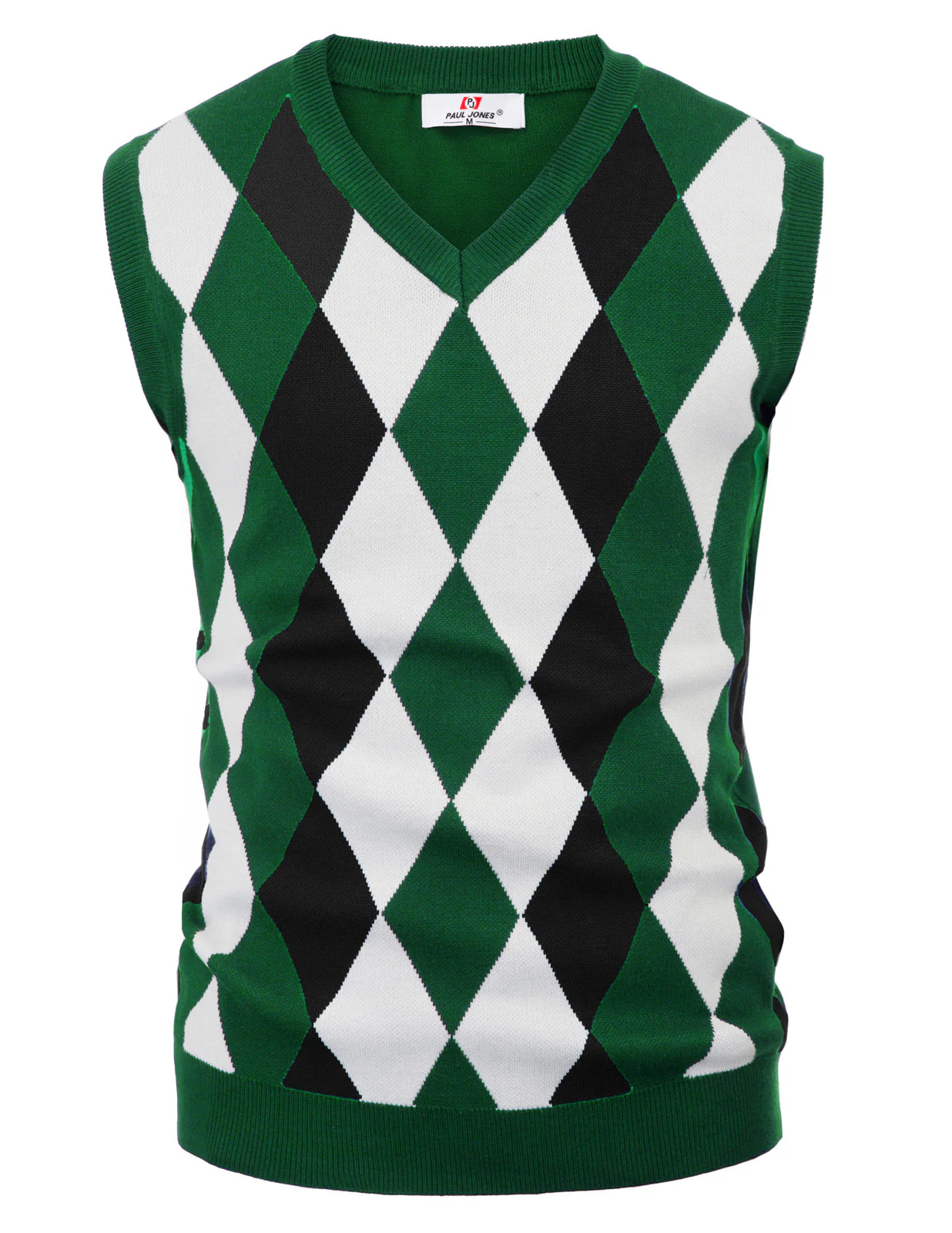 Men Stylish Sleeveless V-Neck Contrast Color Pullover Knitting Vest Knitwear - Image 13
