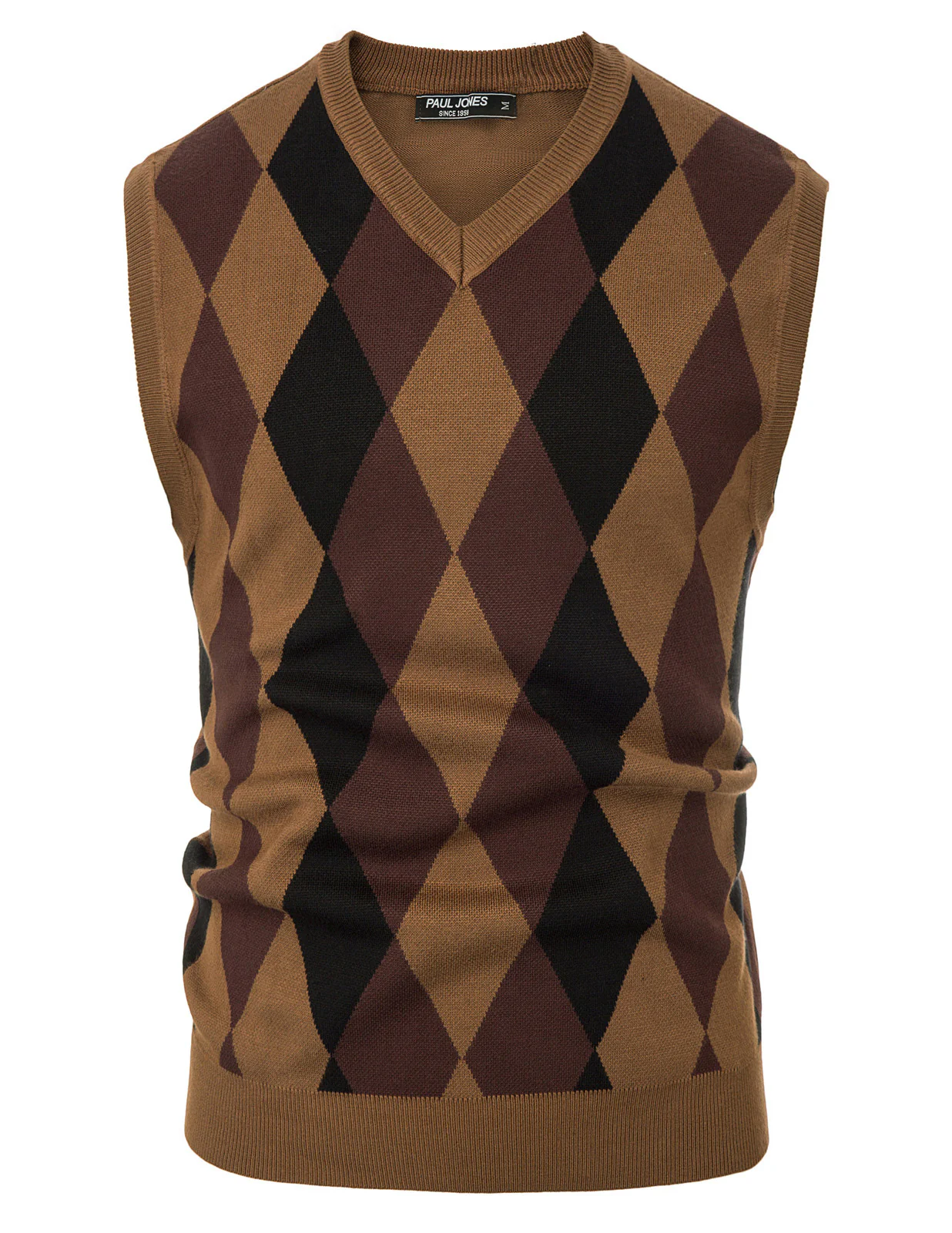 Men Stylish Sleeveless V-Neck Contrast Color Pullover Knitting Vest Knitwear - Image 18
