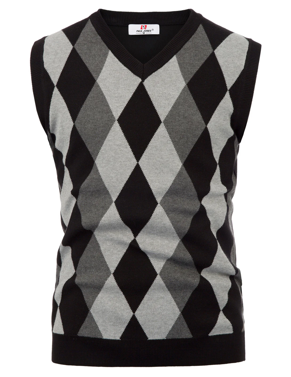 Men Stylish Sleeveless V-Neck Contrast Color Pullover Knitting Vest Knitwear - Image 5