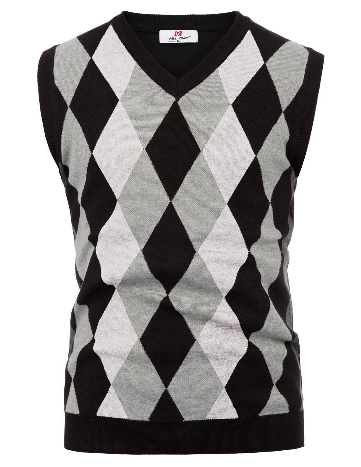Men Stylish Sleeveless V-Neck Contrast Color Pullover Knitting Vest Knitwear - Image 9