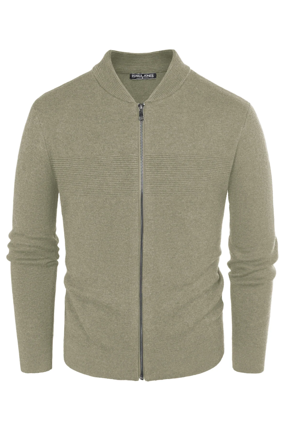 Men's Full Zip Up Sweater Casual Stand Collar Cardigan Lightweight Knit Jacket - Image 17
