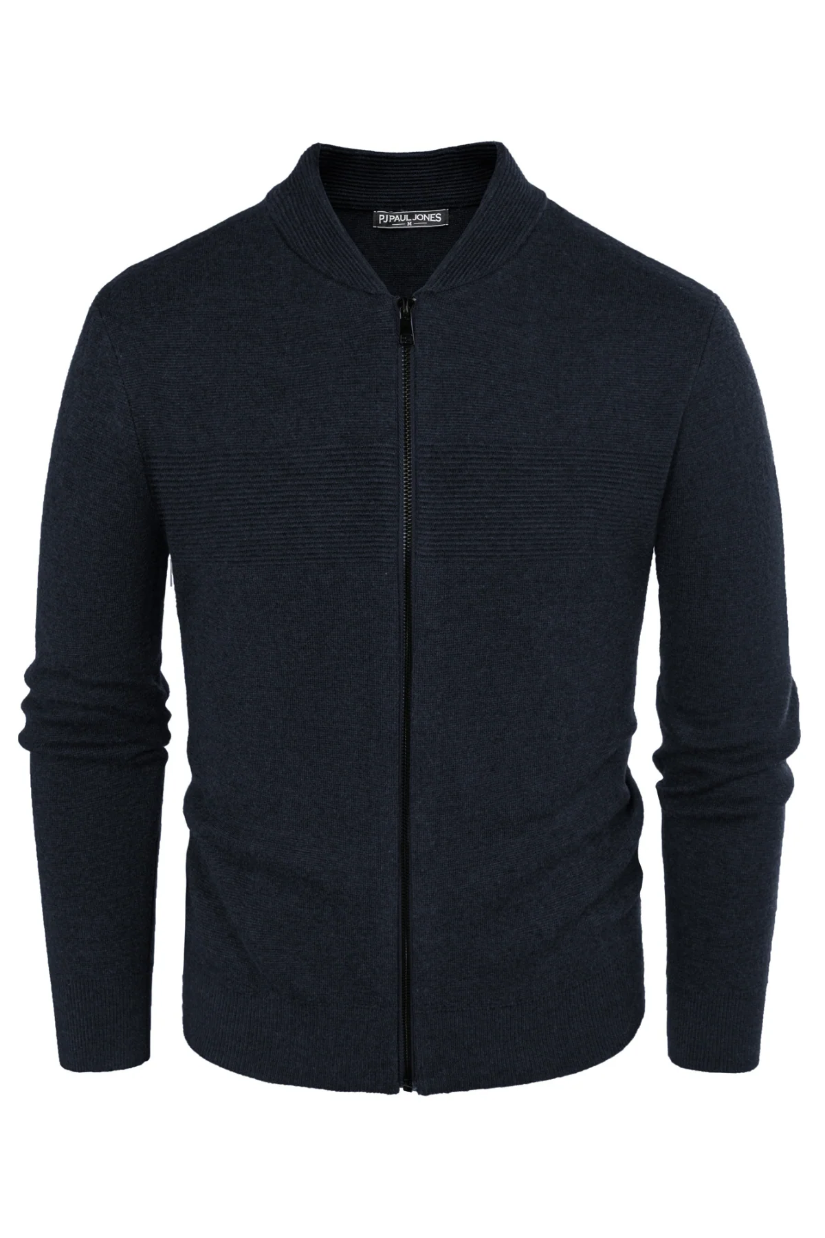 Men's Full Zip Up Sweater Casual Stand Collar Cardigan Lightweight Knit Jacket - Image 22