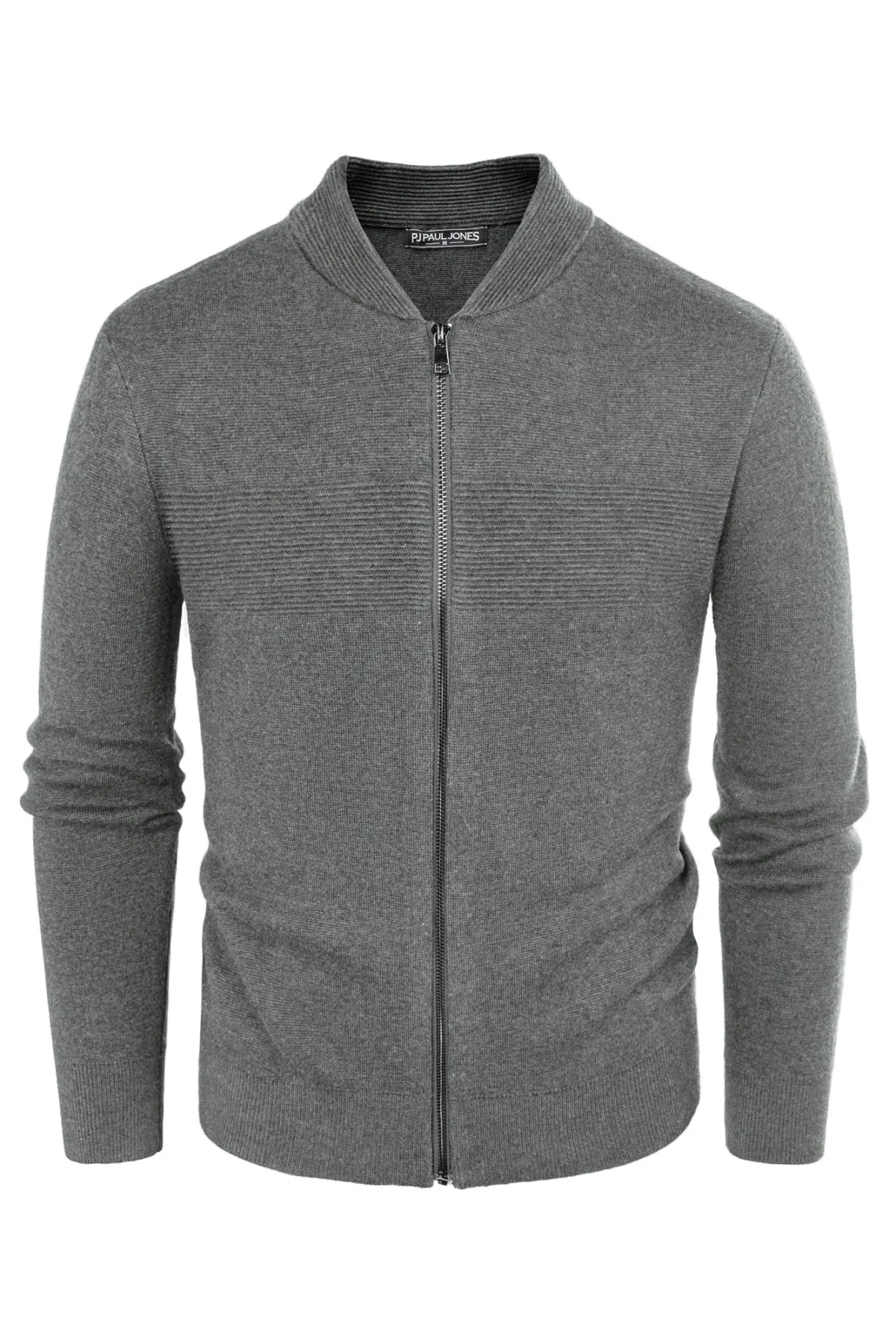 Men's Full Zip Up Sweater Casual Stand Collar Cardigan Lightweight Knit Jacket - Image 28