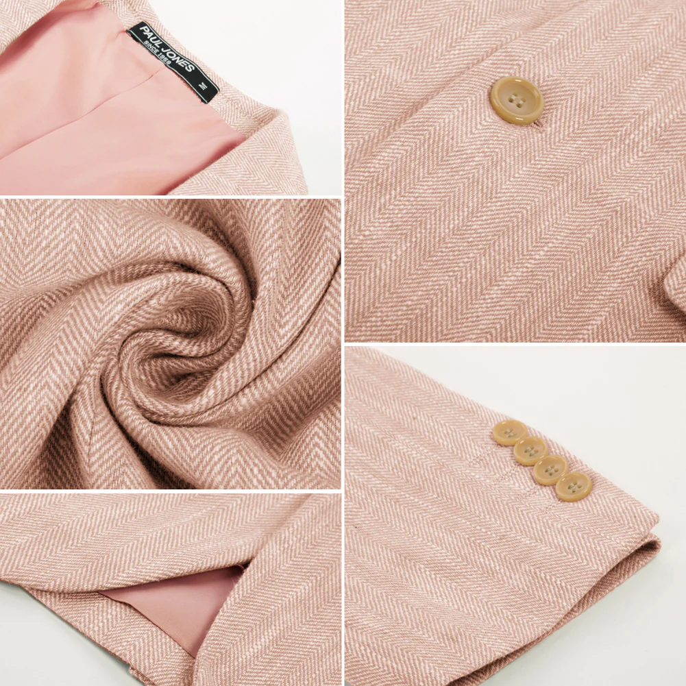 Men's Slim Fit Lightweight Linen Jacket Tailored Two Button Blazer Sport Coat - Image 21
